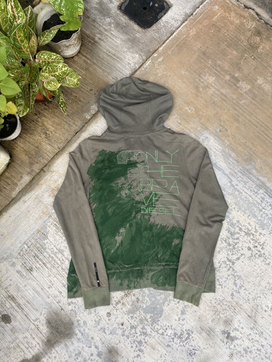 Diesel × Vintage Vintage Diesel Sun Faded Olive Green Hoodies Size US XS / EU 42 / 0 - 2 Thumbnail