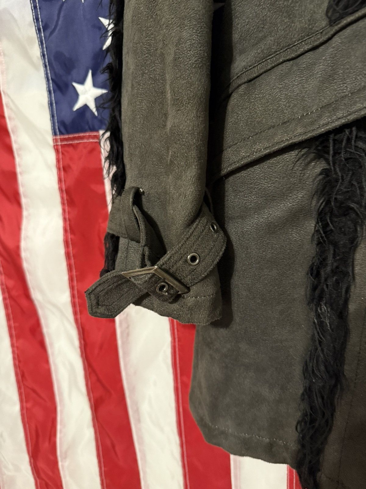 Tornado Mart Tornado Mart - Fur lined suede trench coat Size US L / EU 52-54 / 3 - 4 Thumbnail