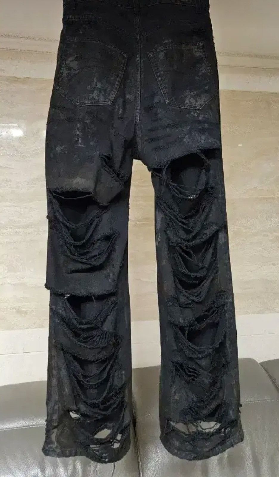 Balenciaga Balenciaga Super Destroyed Denim Pants Size US 32 / EU 48 - 2 Thumbnail