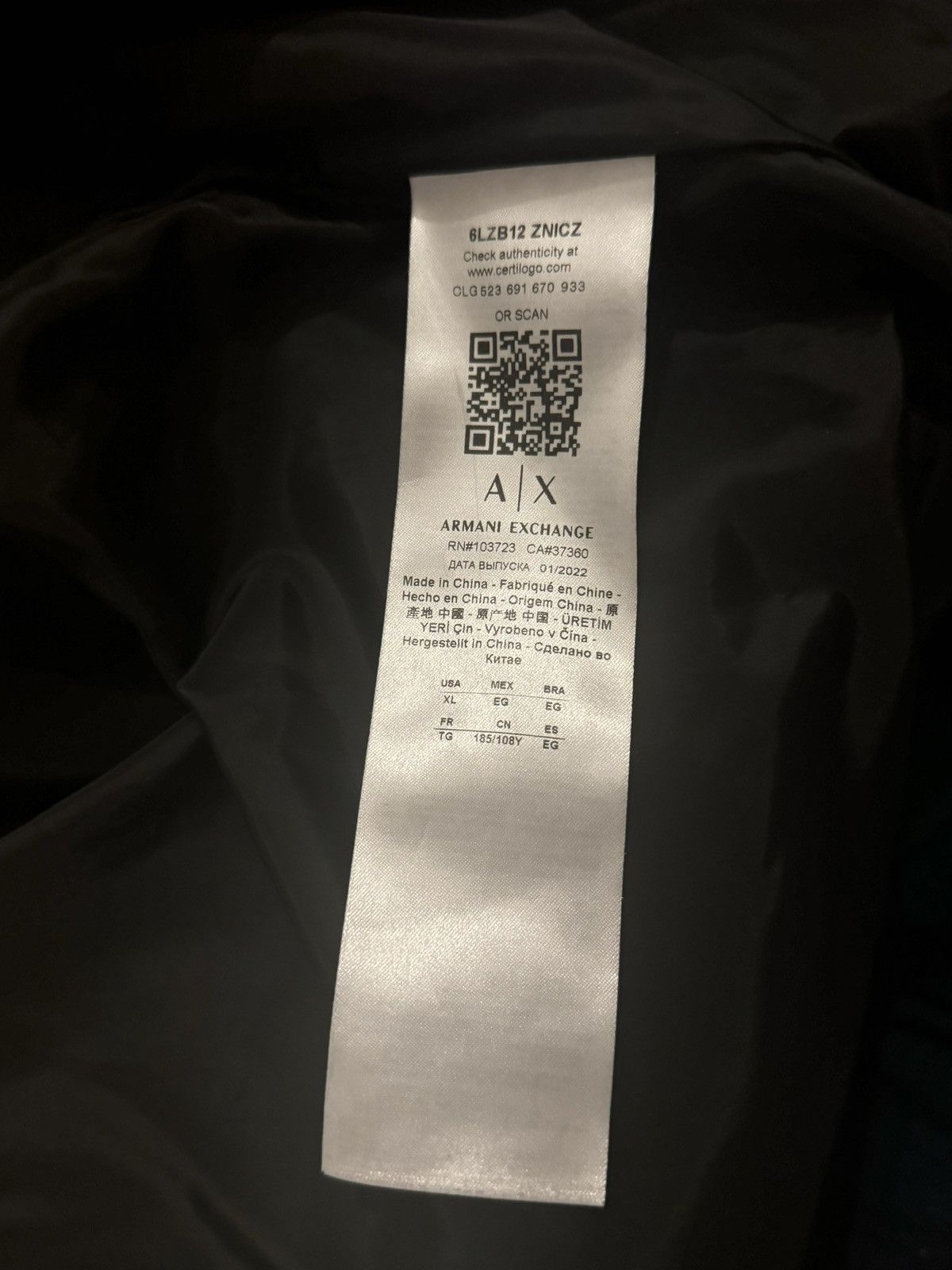 Armani Armani Exchange Winter Jacket Size US L / EU 52-54 / 3 - 7 Thumbnail