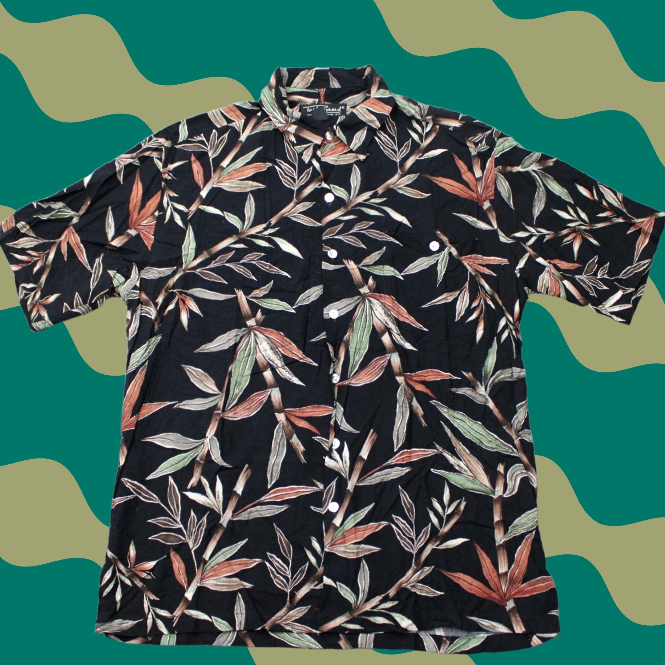 Tori Richard Tori Richard Shirt Mens Medium Black Floral 100% Viscose Short Sleeve Hawaiian Shirt Size US M / EU 48-50 / 2 - 1 Thumbnail
