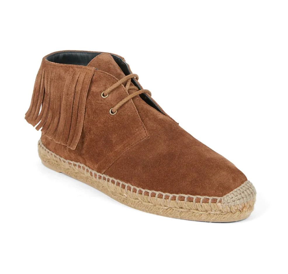 Saint Laurent Paris o1b1hav110824 Mid-Top Espadrilles Suede Boots in Brown Size US 10 / IT 40 - 2 Thumbnail
