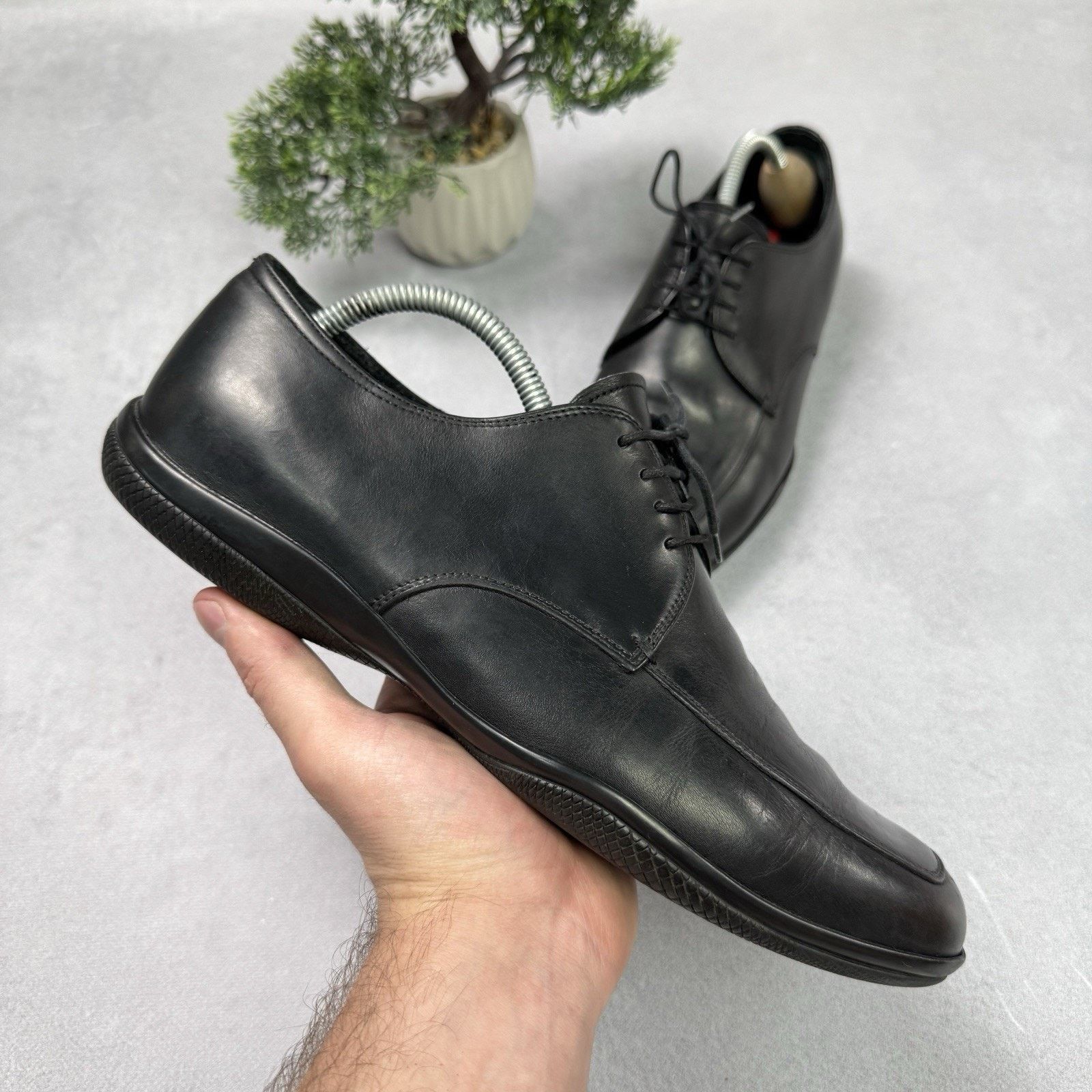 Prada Prada 1217 Black Leather Men's Shoes Casual Size 8 US 9 Size US 9 / EU 42 - 1 Thumbnail