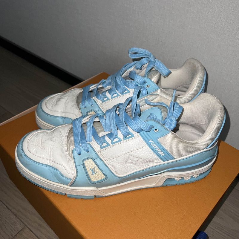 Louis Vuitton Louis Vuitton Trainer Low-Top Sneakers in Sky Blue -2508 Size US 10 / EU 43 - 1 Thumbnail