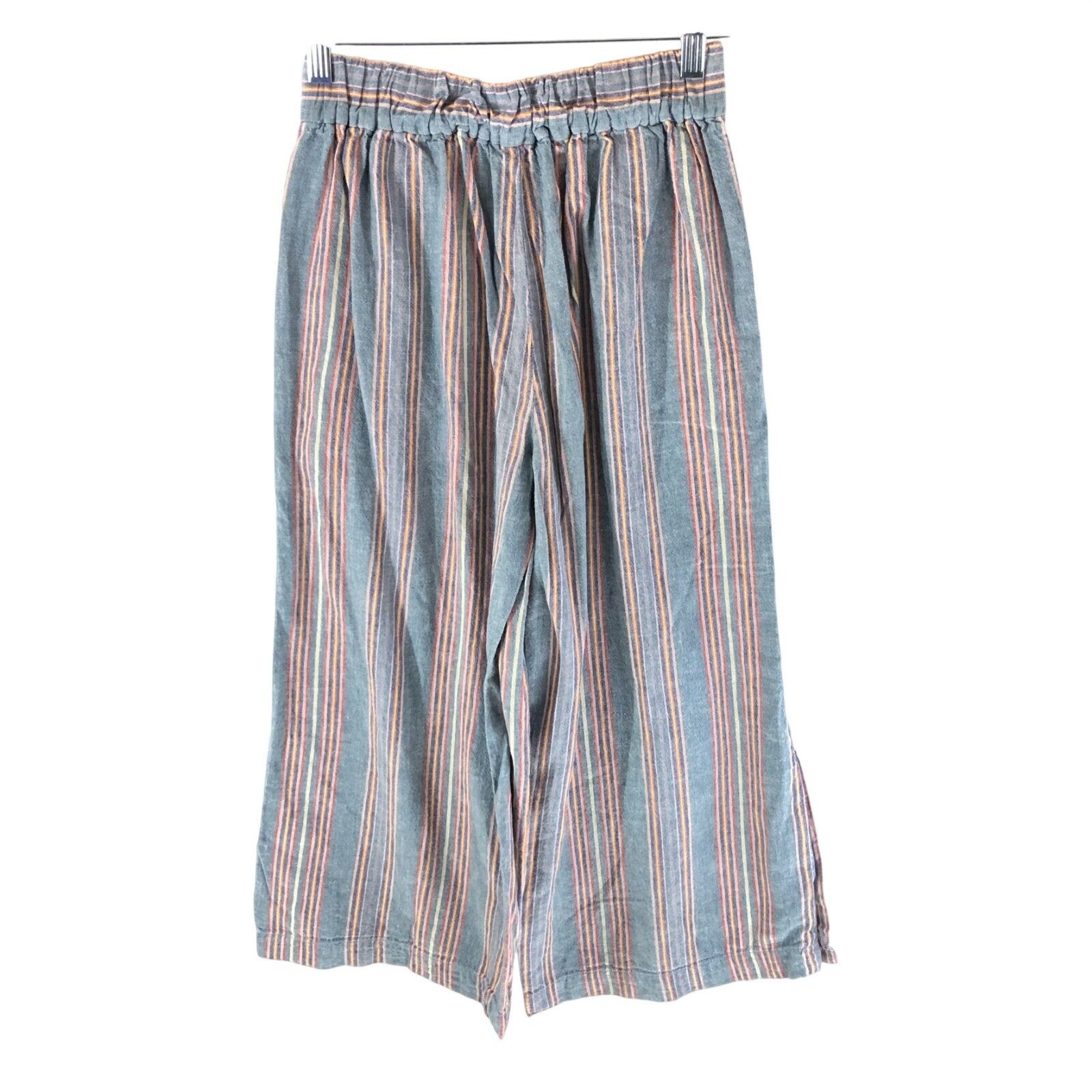 Madewell Madewell Womens Huston Side Button Pull-on Crop Pants Stripe Size 24" / US 00 / IT 34 - 2 Thumbnail