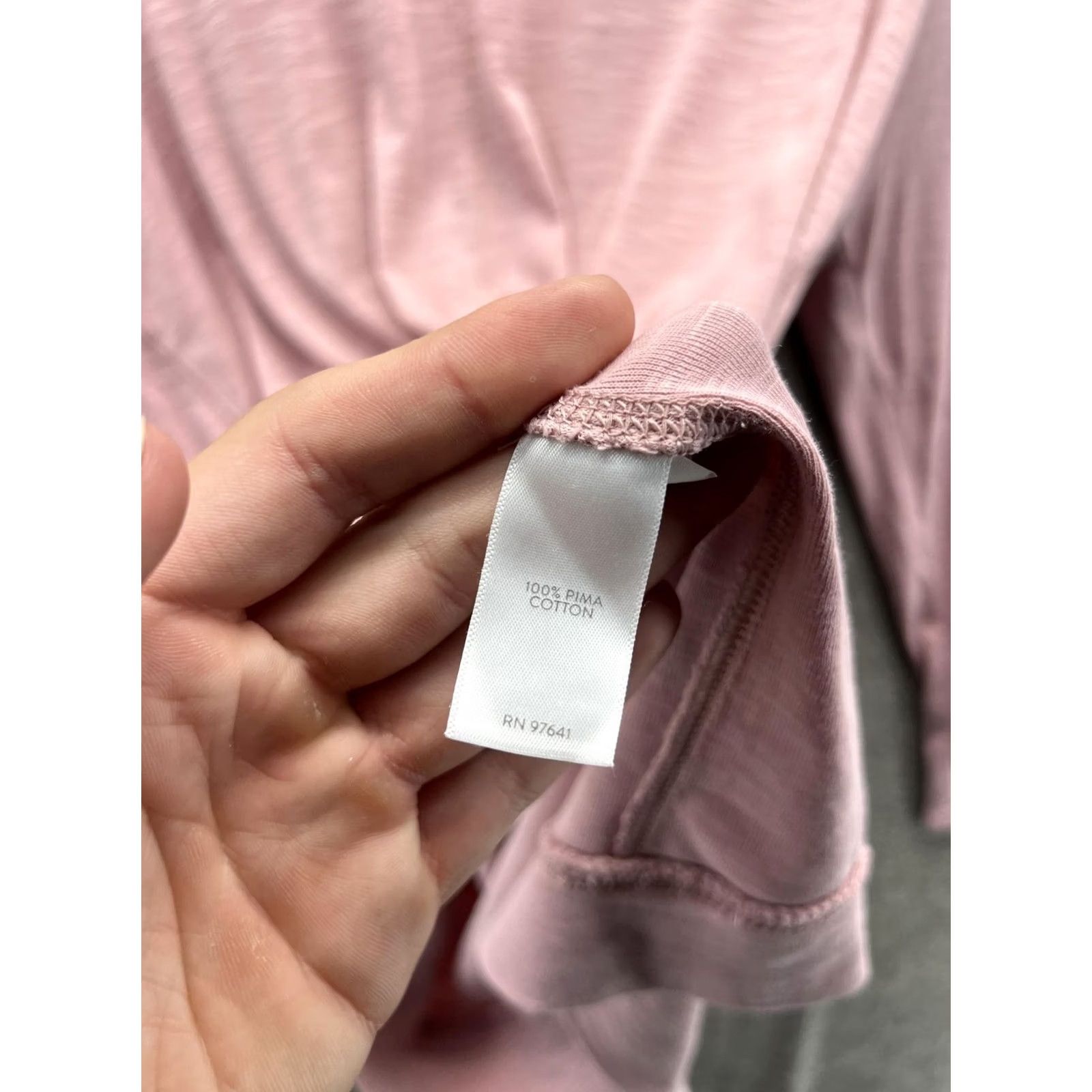 J. Jill J. Jill Shirt Womens Medium Pink Crew Neck 3/4 Sleeve Pima Cotton Jersey Top Size M / US 6-8 / IT 42-44 - 5 Thumbnail