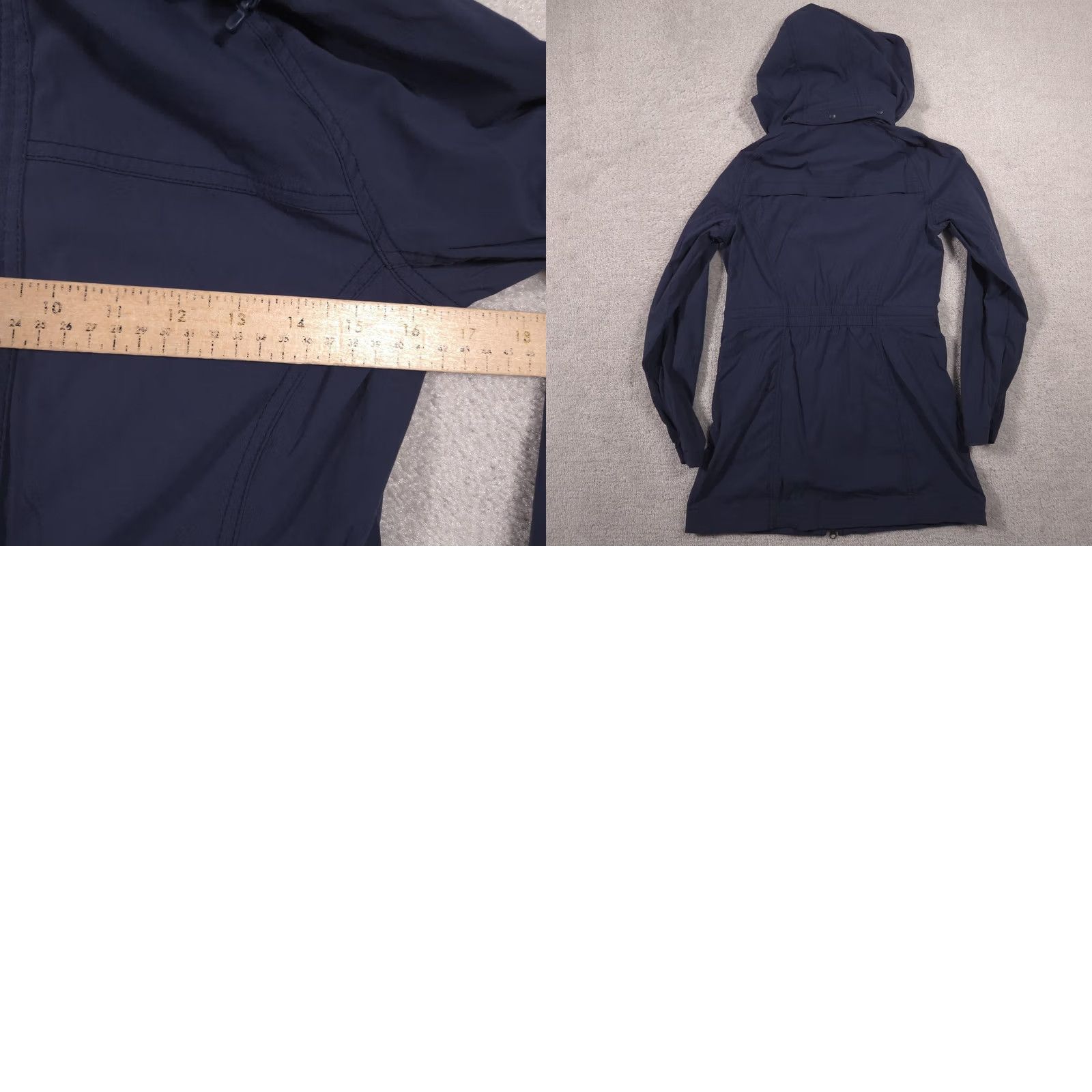 Eddie Bauer VINTAGE Coat Womens Petite XS Blue Travex Hooded Rain Softshell Full Zip Size XS / US 0-2 / IT 36-38 - 9 Thumbnail