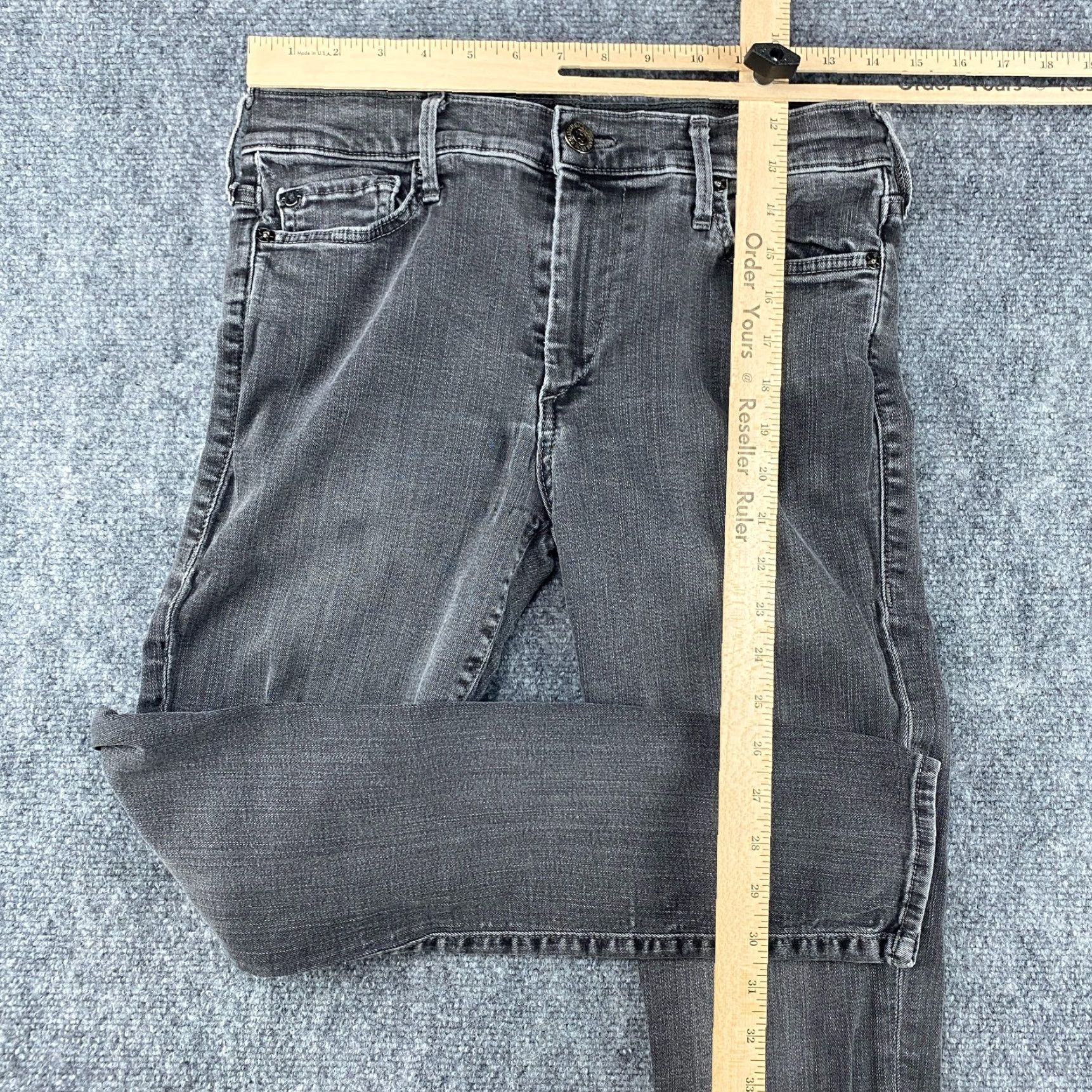 True Religion True Religion Halle Jeans Womens 30 Black Mid-Rise Stretch Super Skinny USA Made Size 30" / US 8 / IT 44 - 3 Thumbnail