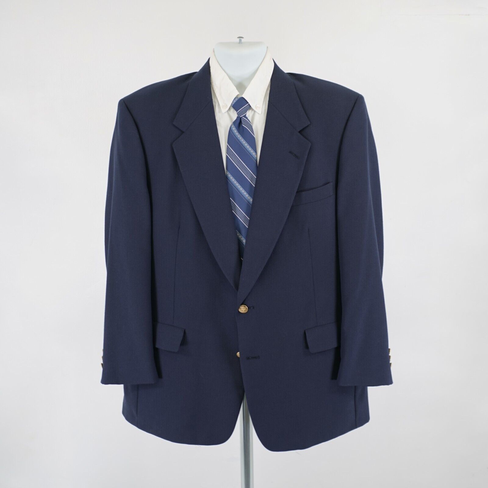 Hart Schaffner Marx Jack Nicklaus Tournament Series Wool Blue 2 Gold Button Blaz Size 42R - 5 Thumbnail