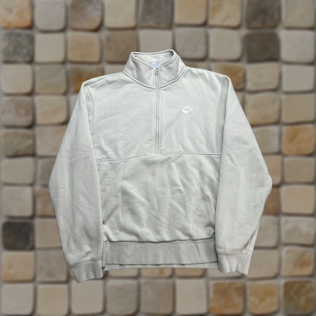 Nike Nike Sportswear Club Half Zip Sweatshirt Mens Gray Medium Fleece Lined Mock Neck Size US M / EU 48-50 / 2 - 1 Thumbnail