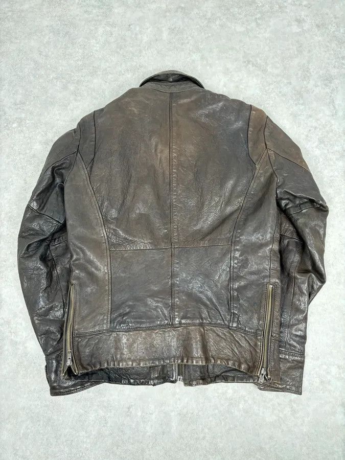 Diesel 2000s Diesel Brown Avant-Garde Multi-Pocket Leather Jacket Size US L / EU 52-54 / 3 - 5 Thumbnail