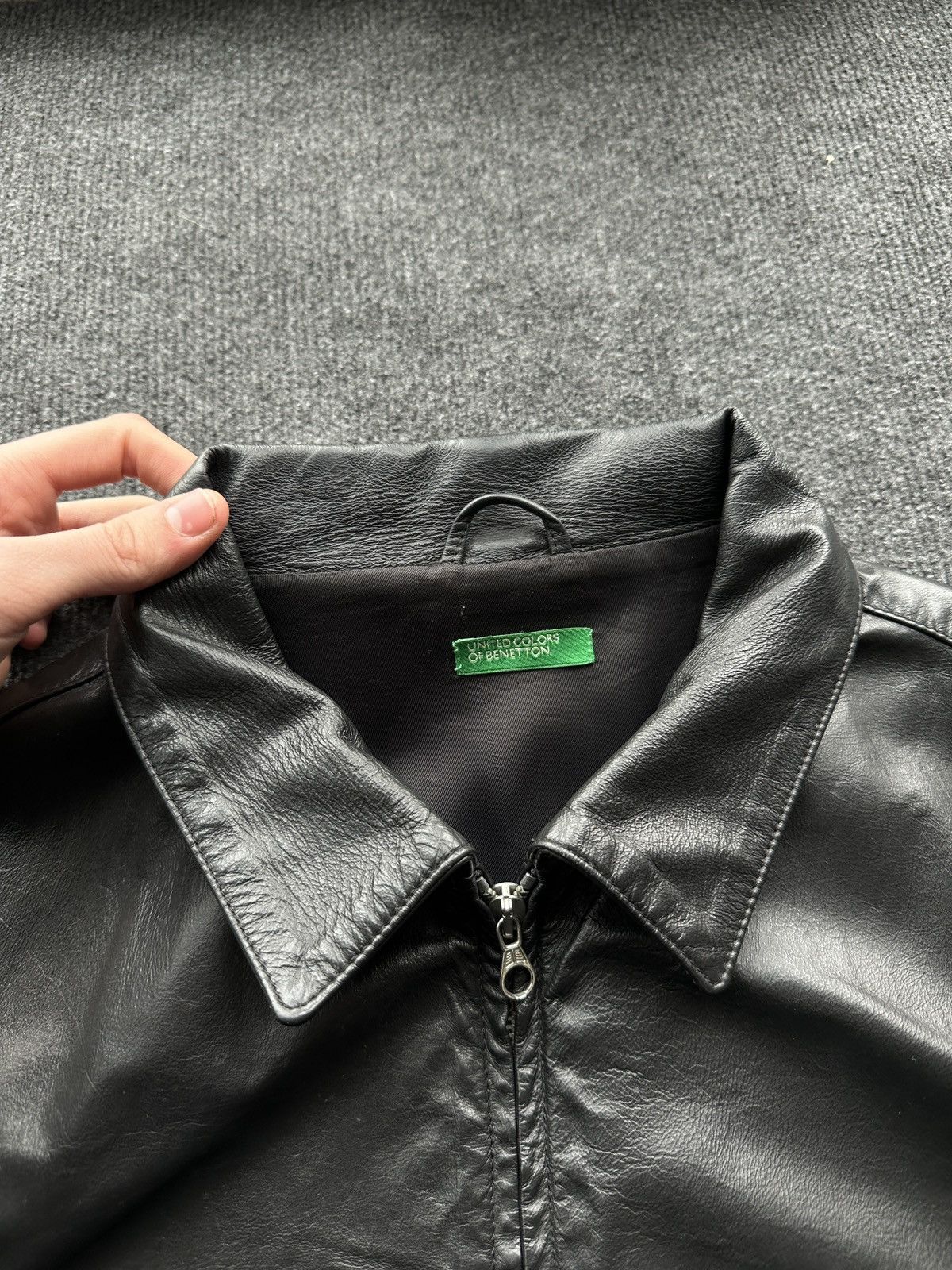 United Colors Of Benetton LUXURY MAFIA 🚨 BENETTON MEN LEATHER JACKET OLD MONEY MEN Size US M / EU 48-50 / 2 - 6 Thumbnail