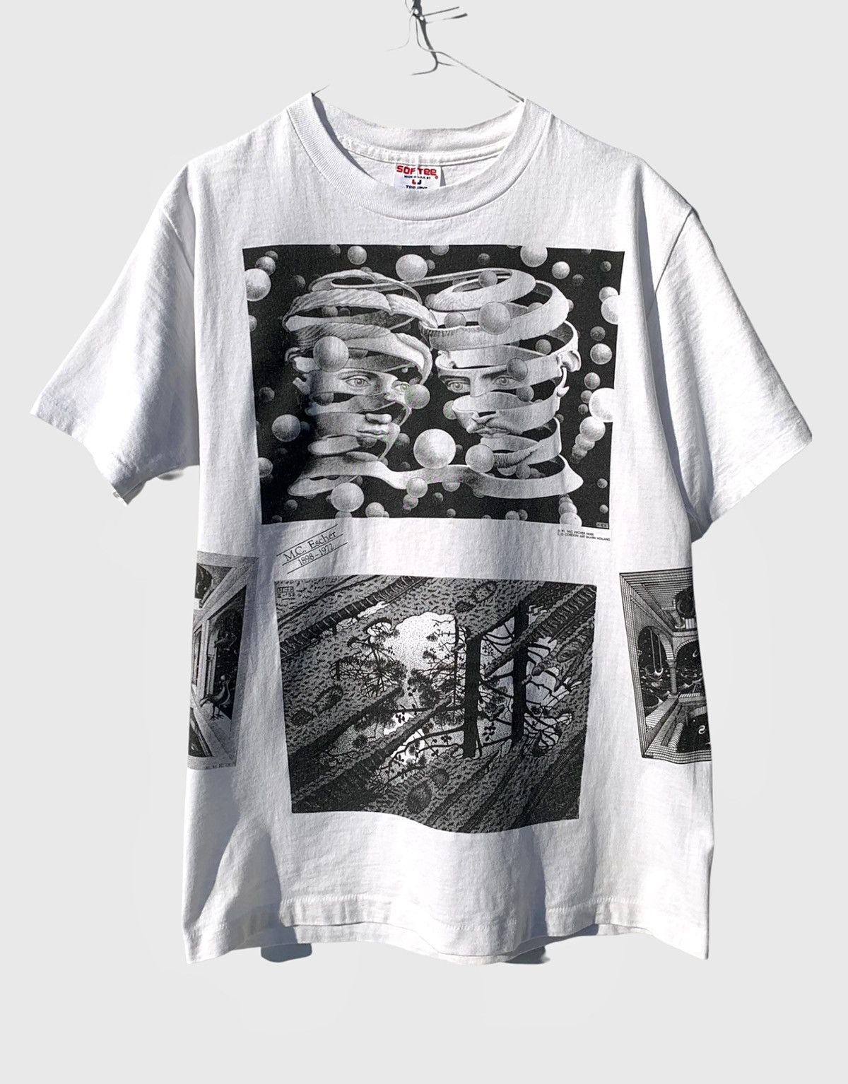 Vintage 1991 Vintage MC Escher All Over Print T-Shirt Tee 90s Size US L / EU 52-54 / 3 - 2 Thumbnail