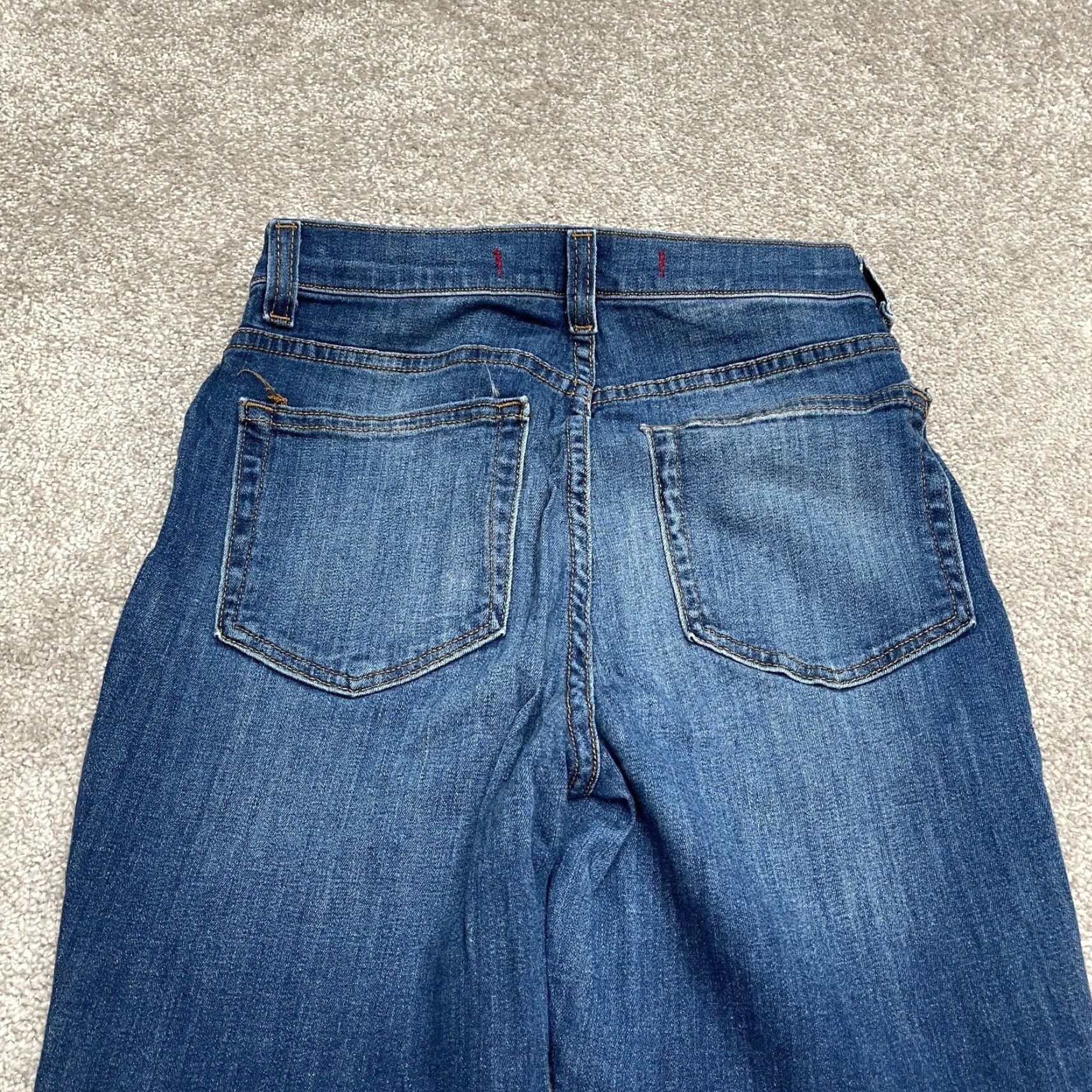 Vintage Sneak Peek Jeans Juniors 11 Distressed Embroidered Denim Blue High Rise 26x27 Boyfriend Regular Women's Vintage No? Size 32" / US 10 / IT 46 - 4 Thumbnail