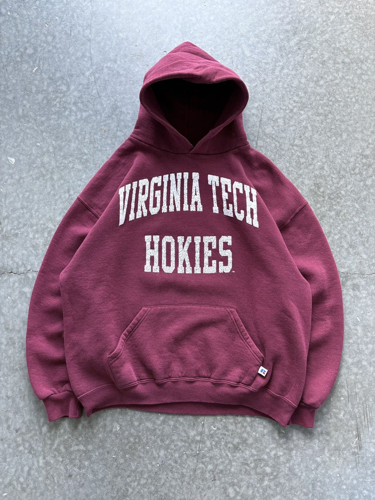 Vintage 90s Russell Athletic Virginia Tech Hoodie Boxy Fit