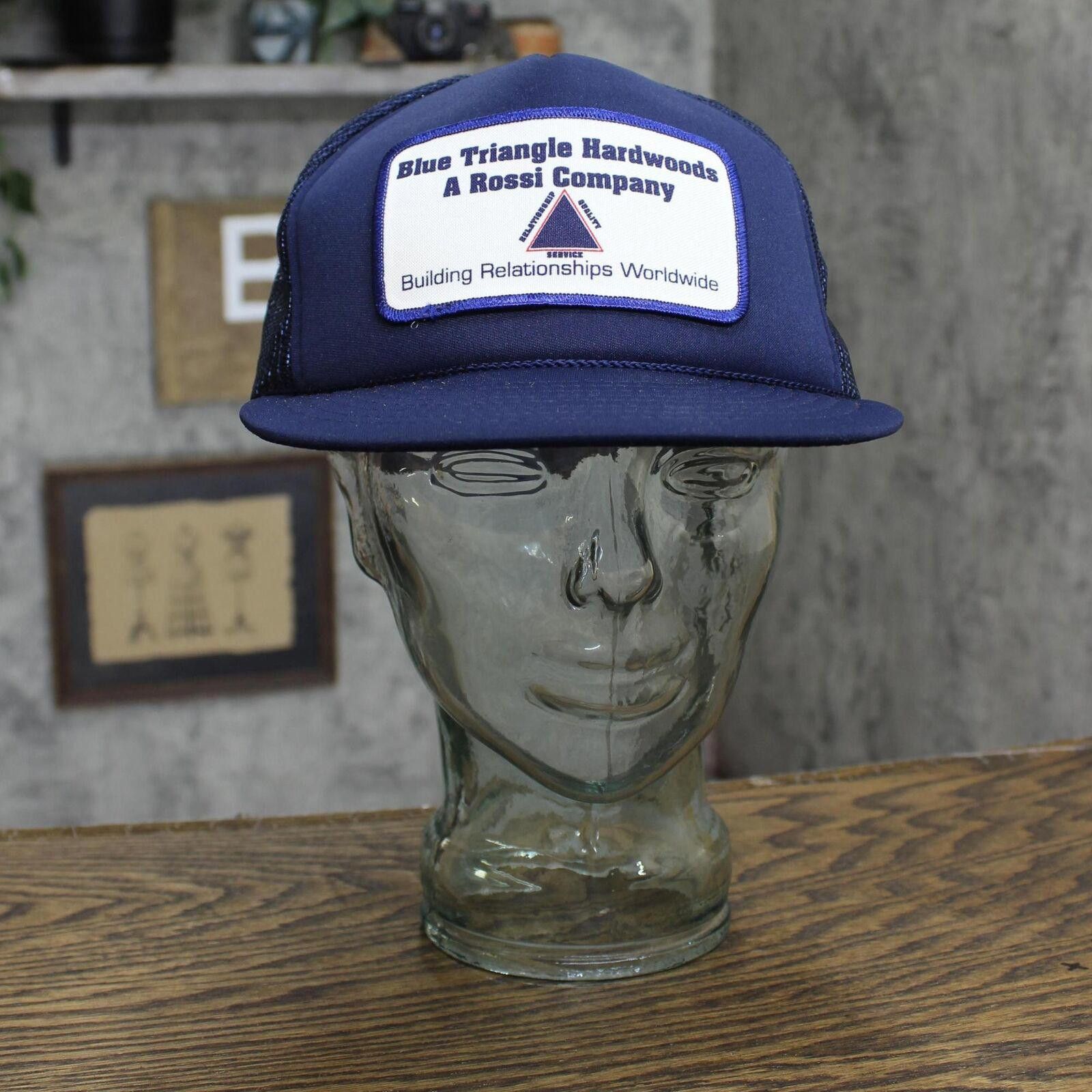 Designer NEW Madhatter Blue Hardwoods Trucker Hat Cap Navy Blue OS Size ONE SIZE - 1 Thumbnail