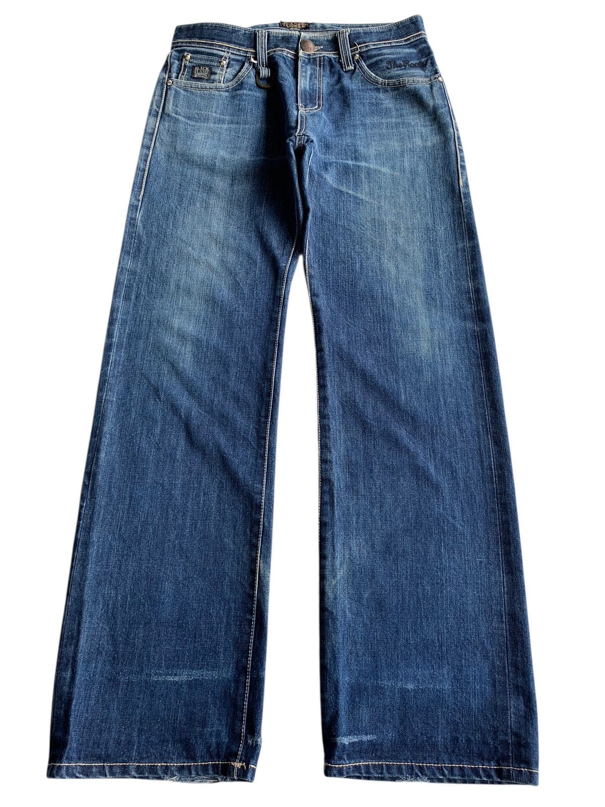 Other RARE BLACK FRAME SELVEDGE BUCKLE BACK FADED DISTRESSED DENIM Size US 32 / EU 48 - 4 Thumbnail
