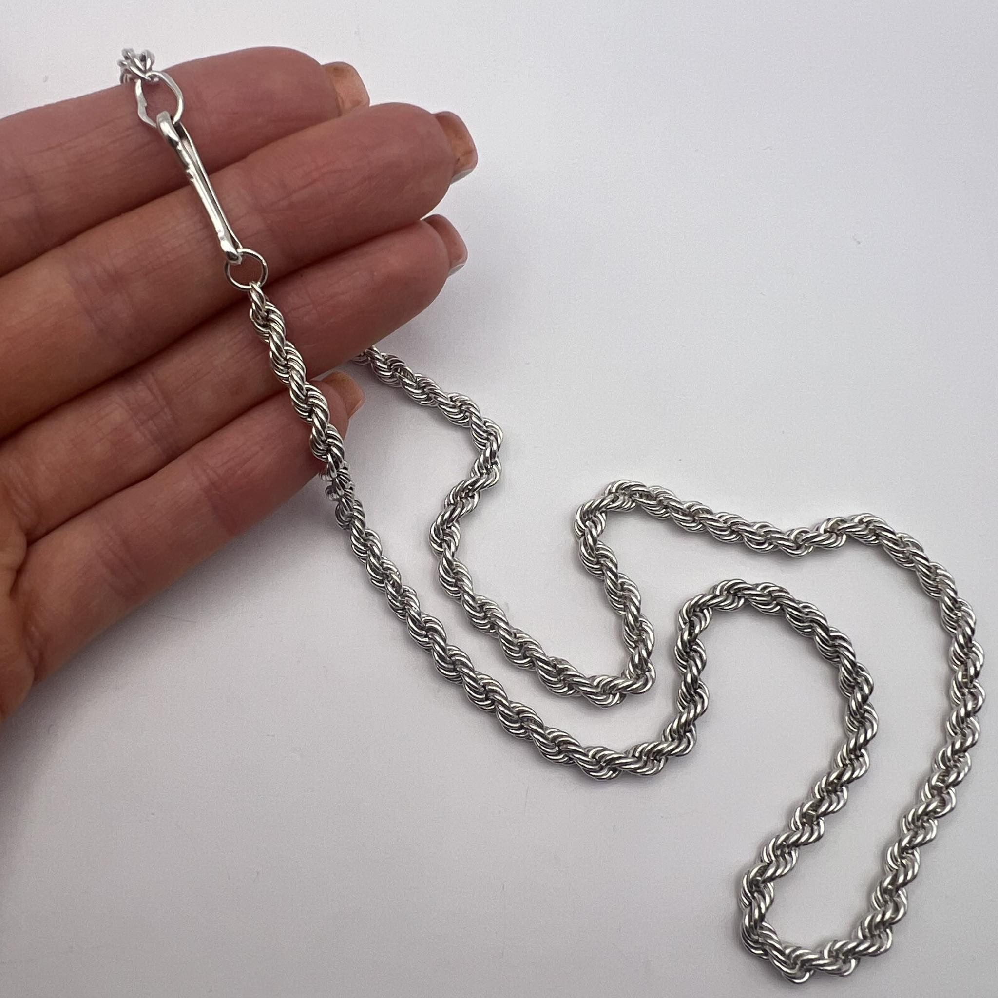 Sterling Silver × Vintage Vintage Sterling Silver 875 Jewelry Chain Marked 33g Size ONE SIZE - 7 Thumbnail