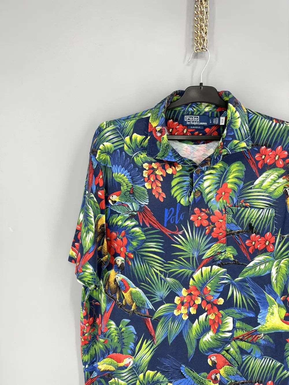 Band Tees Polo Ralph Lauren Men Classic Fit Hawaiian Tropical Parrot Size US L / EU 52-54 / 3 - 4 Thumbnail