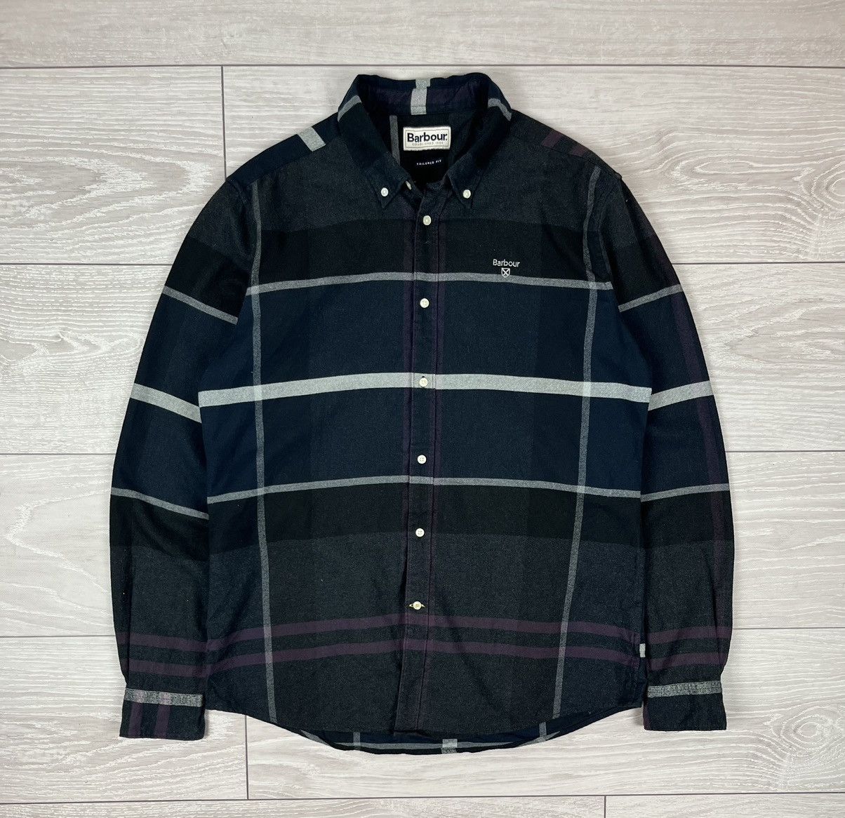 Barbour Barbour Flannel Cotton Plaid Button Shirt Size US L / EU 52-54 / 3 - 1 Thumbnail