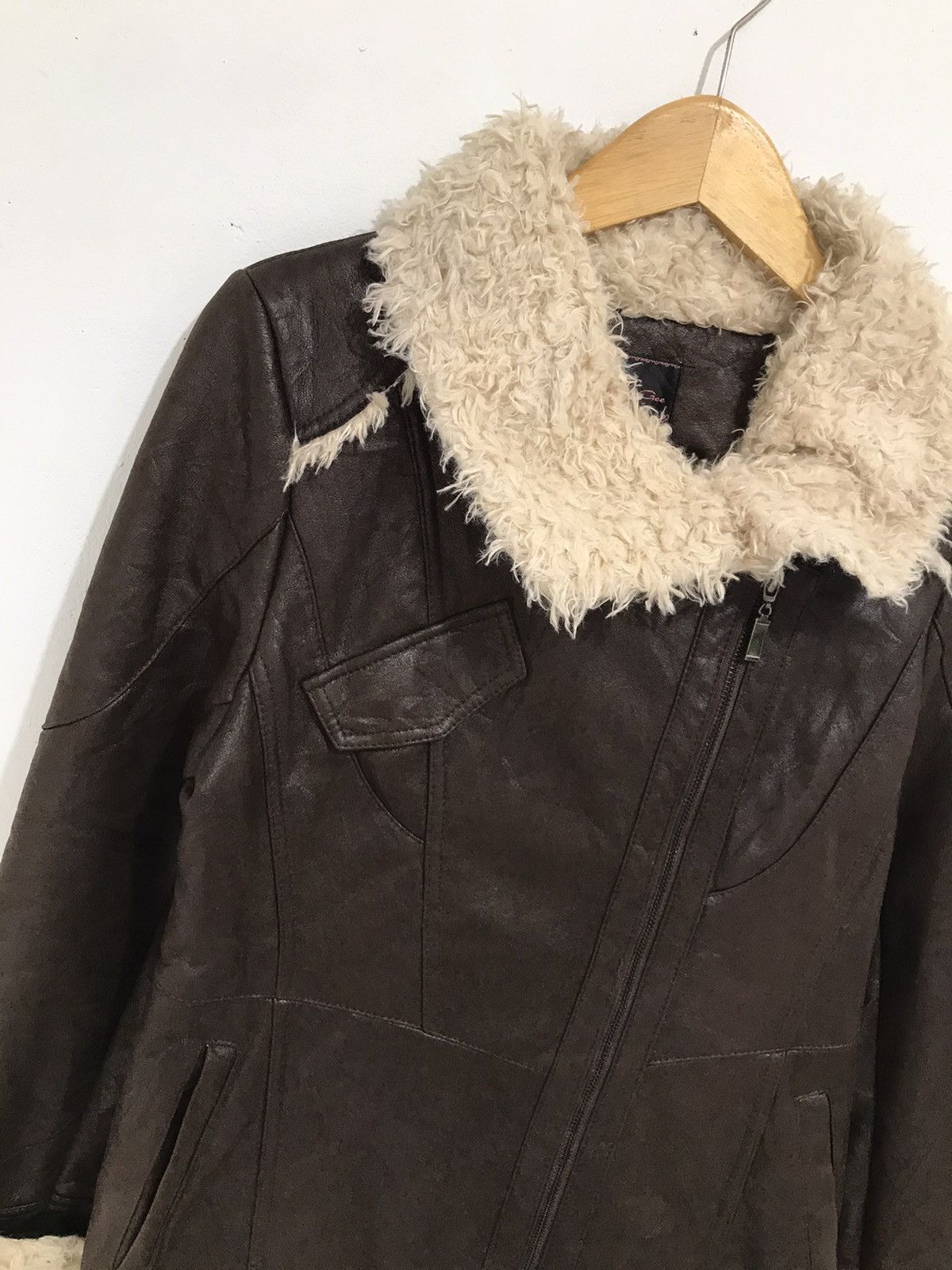BUFFALO BOBS Japanese Faux Fur Jacket leather incarnation style Size US M / EU 48-50 / 2 - 3 Thumbnail