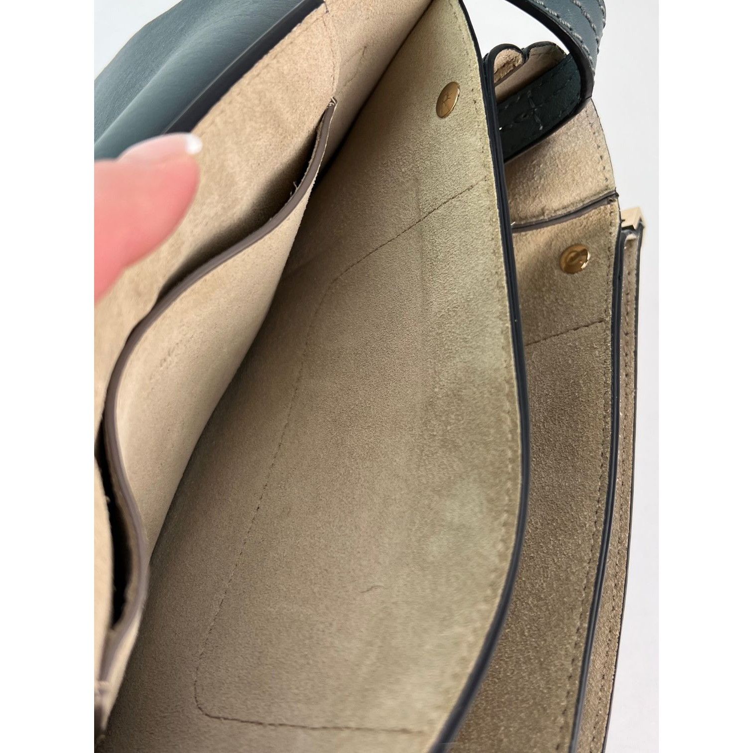 Chloe Chloe Faye Chain Suede Leather Gray Blue Crossbody Bag Size ONE SIZE - 9 Thumbnail