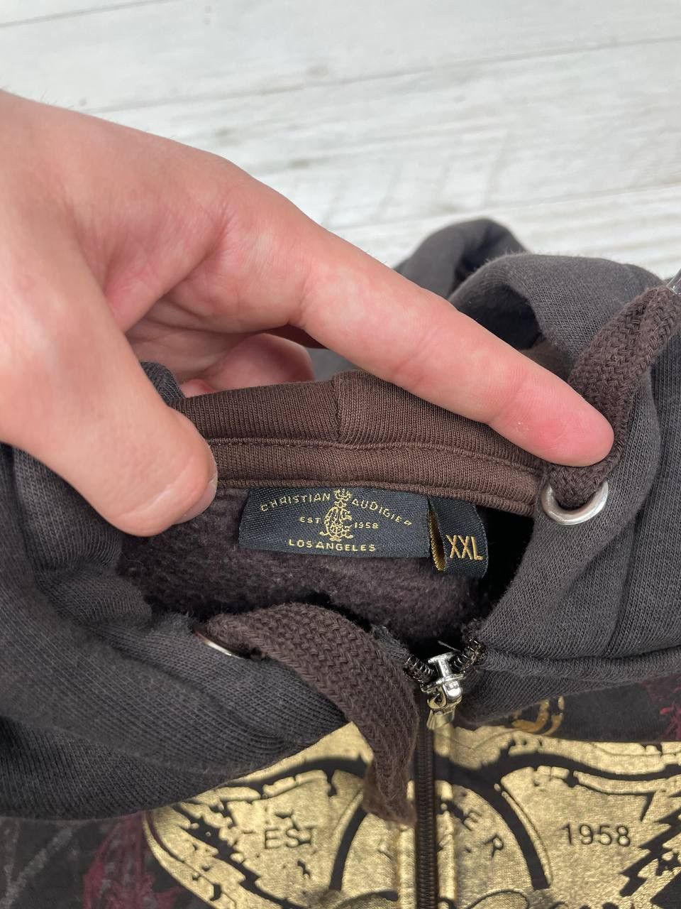 Christian Audigier Vintage Christian Audigier Hoodie Full Zip 90s Y2K Size US XXL / EU 58 / 5 - 12 Thumbnail