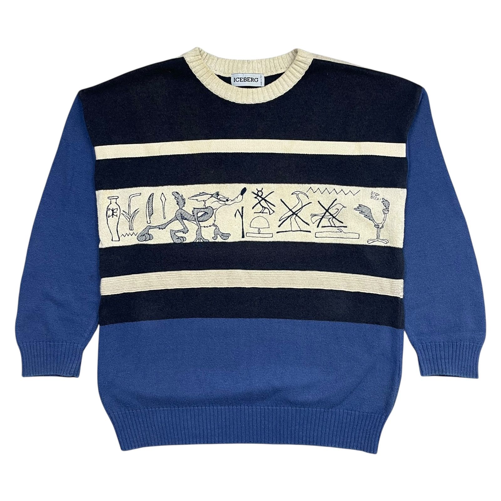Iceberg × Vintage VTG 90s OG ICEBERG HISTORY SNOOPY Raekwon Knit