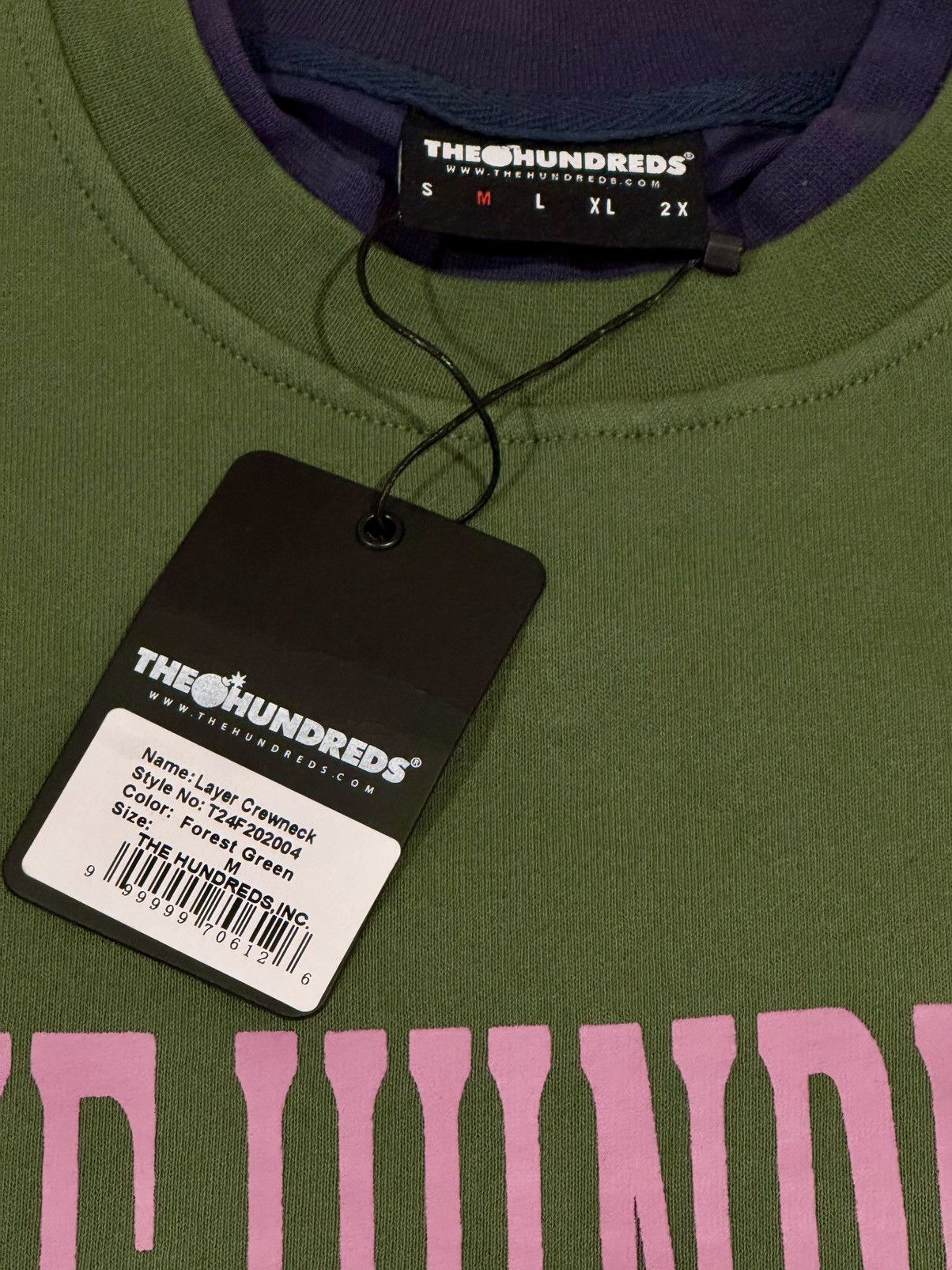 The Hundreds The Hundreds Mens Medium Layered Crewneck Green Size US M / EU 48-50 / 2 - 4 Thumbnail