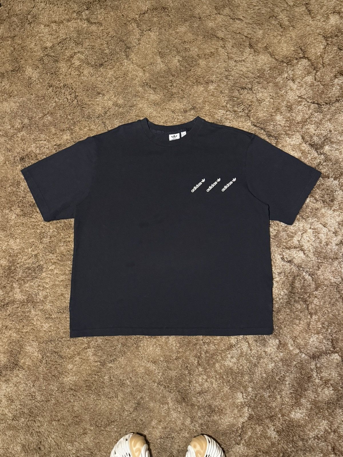 Adidas Adidas Triple Logo T-Shirt Tee Black Large Size US L / EU 52-54 / 3 - 1 Thumbnail