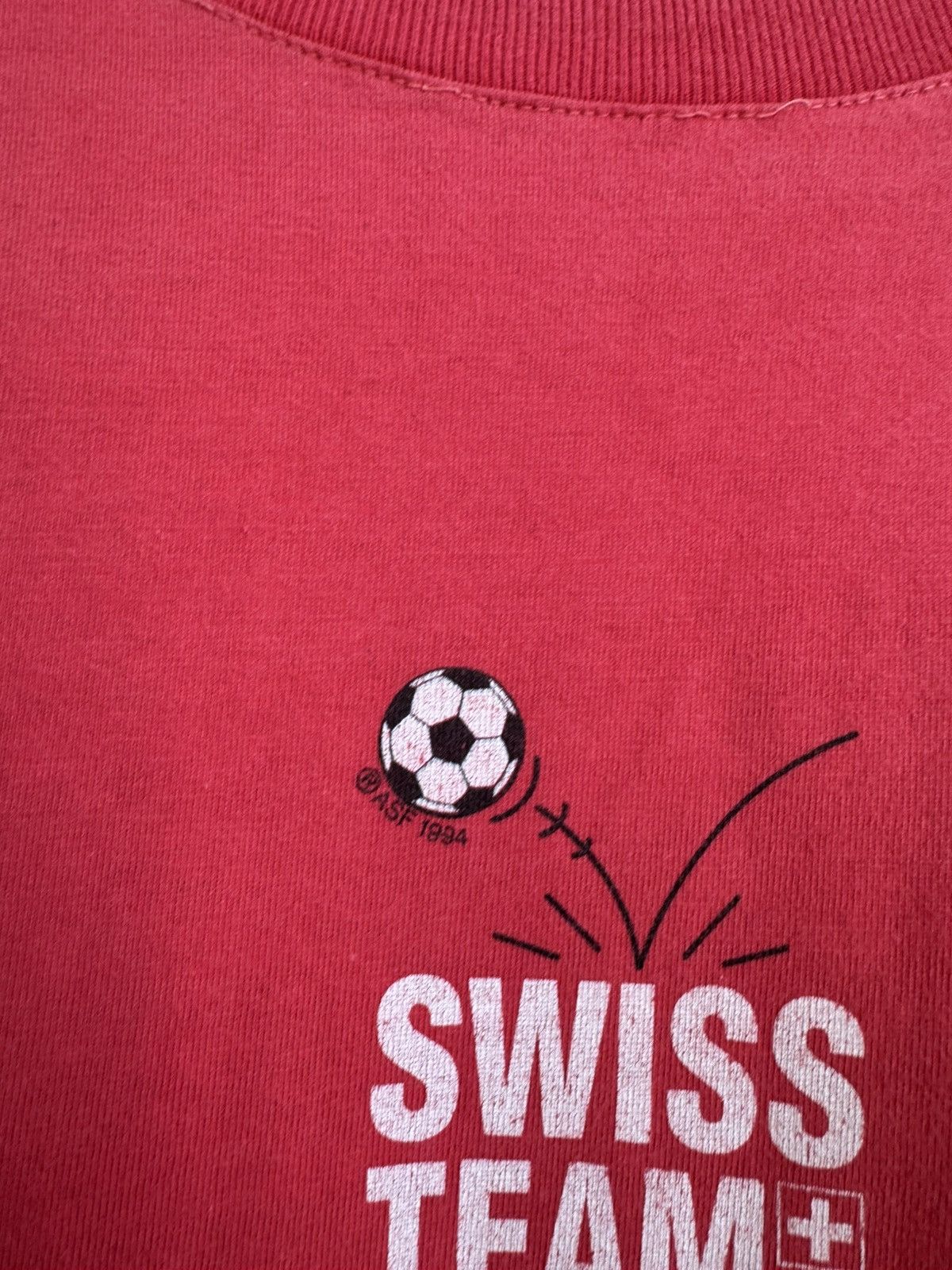 Vintage Rare Vintage 1994 Swiss USA world CUP Soccer Football Tee Size US XL / EU 56 / 4 - 5 Thumbnail