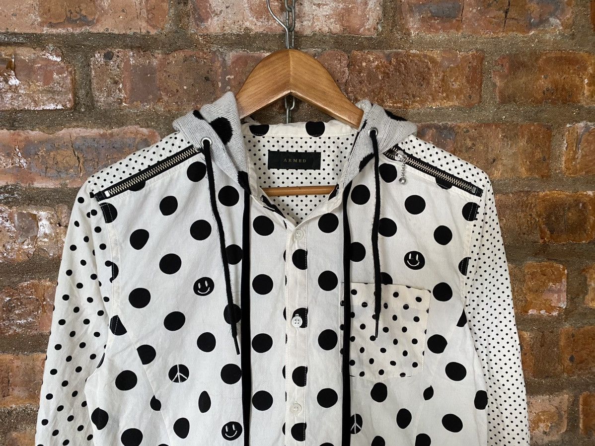 Japanese Brand ARMED Japan polka dot flannel smile and anarchy hoodie Size US S / EU 44-46 / 1 - 3 Thumbnail
