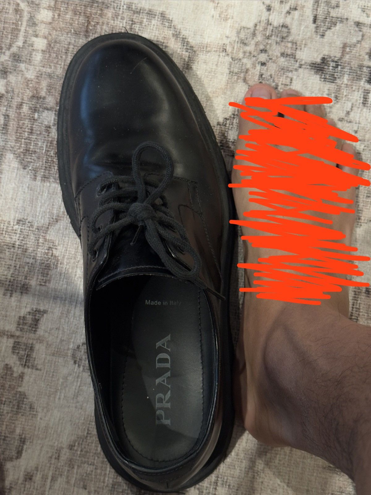 Prada Prada FW19 Black Spazzolato Leather Derby Shoe Derbies Size US 11 / EU 44 - 12 Thumbnail