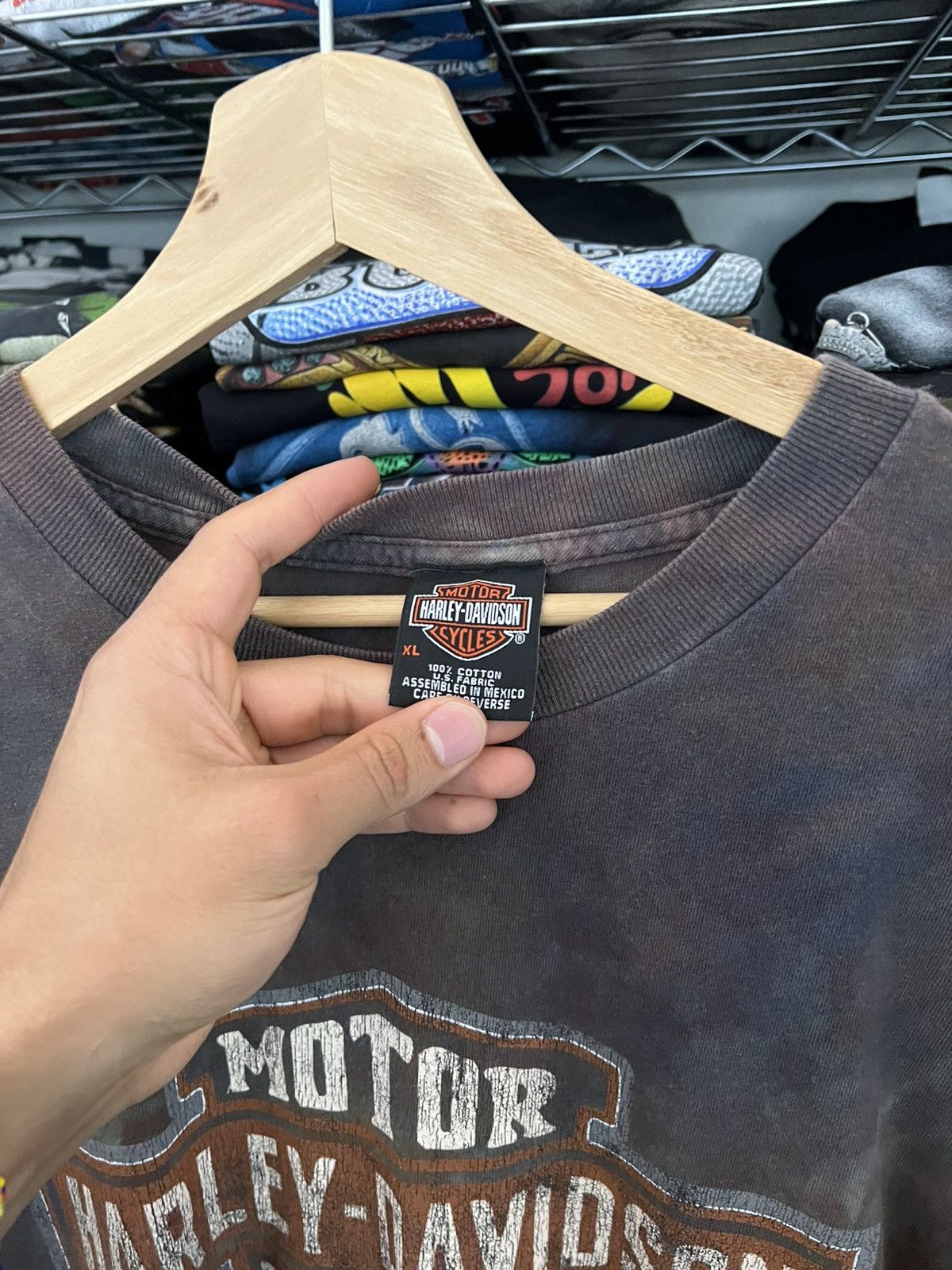 Harley Davidson 90s H-D Classic, Reading PA Rusty Tie Dye Tee Size US XL / EU 56 / 4 - 4 Thumbnail