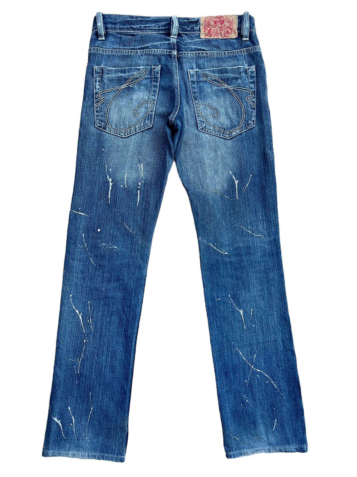 Japanese Brand Casva Distressed Straight Cut Thrash Denim Jeans 31x30 Size US 30 / EU 46 - 3 Thumbnail
