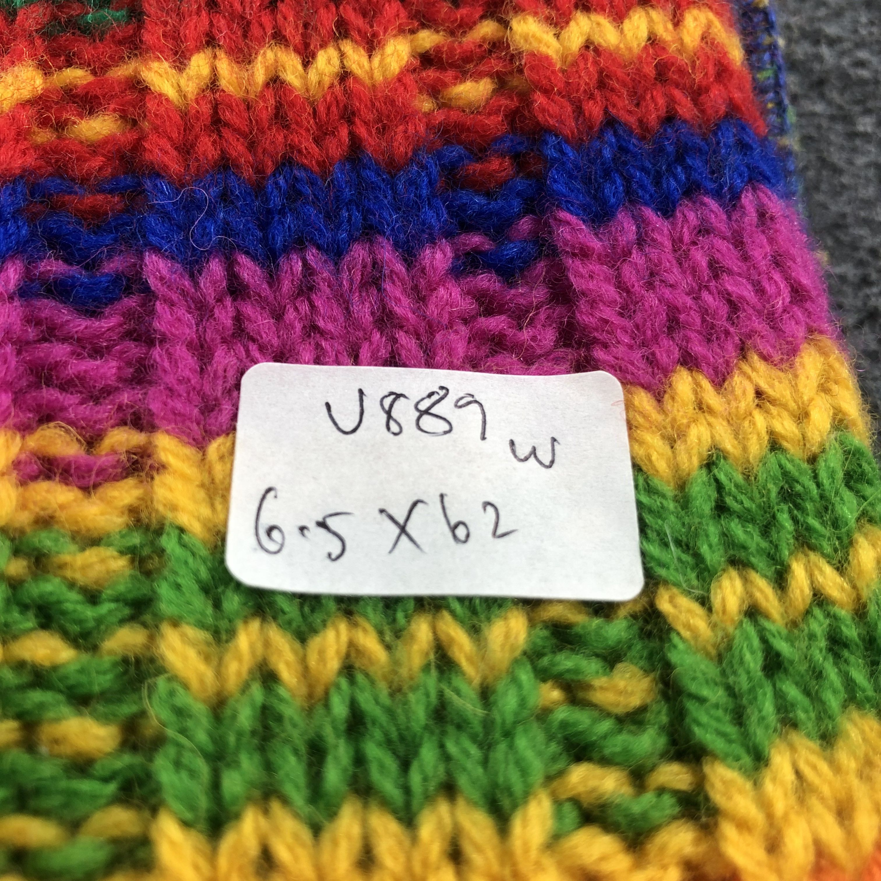 United Colors Of Benetton United Colors of Benetton Rainbow Wool Scarf Muffler V889 Size ONE SIZE - 5 Thumbnail