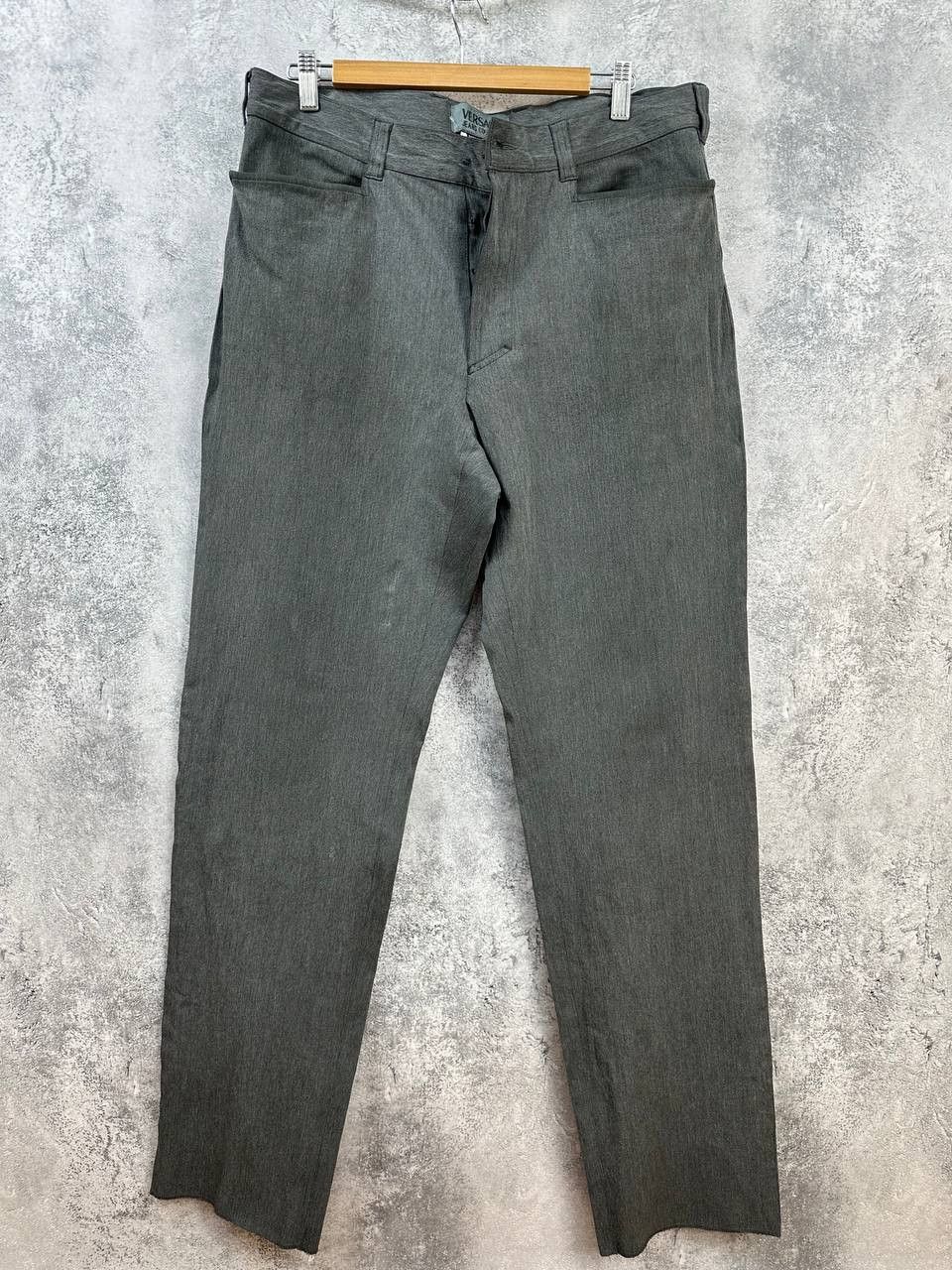 Versace Jeans Couture Versace Jeans Couture Gray Cotton-Blend Tailored Pants Size US 36 / EU 52 - 1 Thumbnail