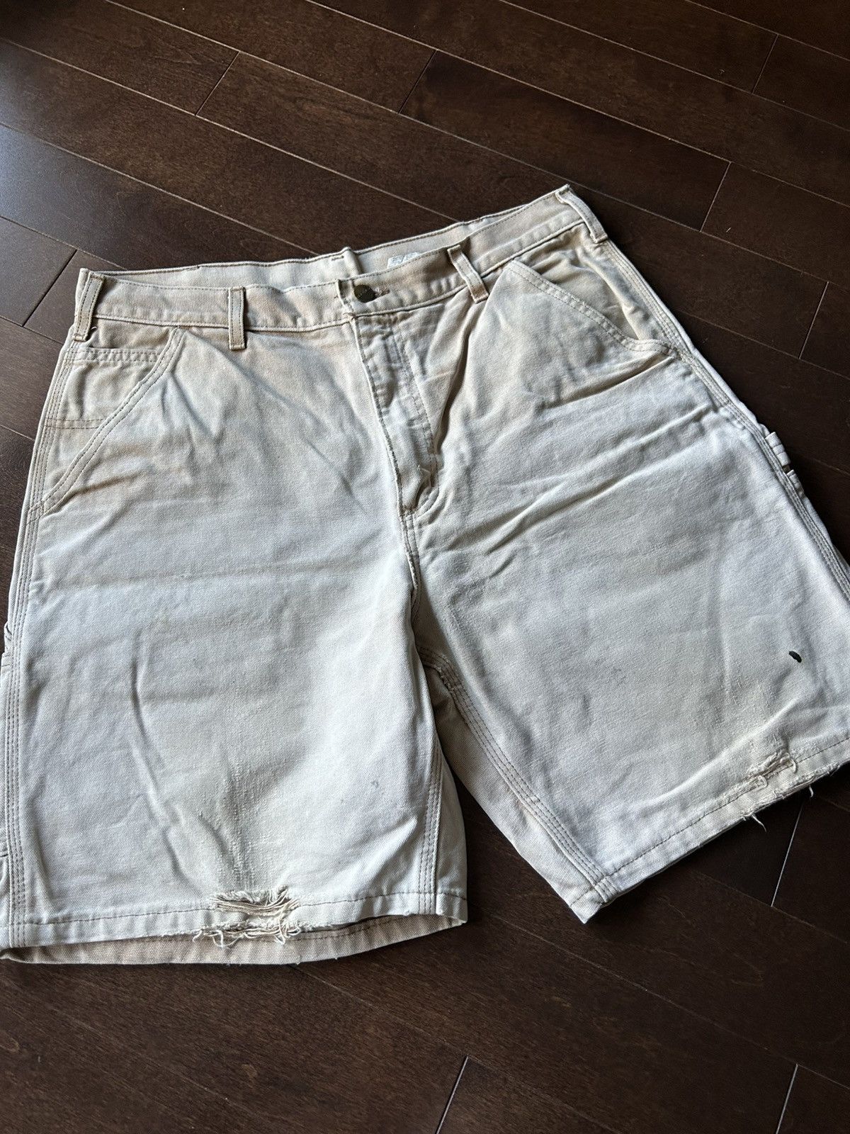 Carhartt Carhartt Vintage Distressed Carpenter Workwear Shorts Size US 34 / EU 50 - 1 Thumbnail