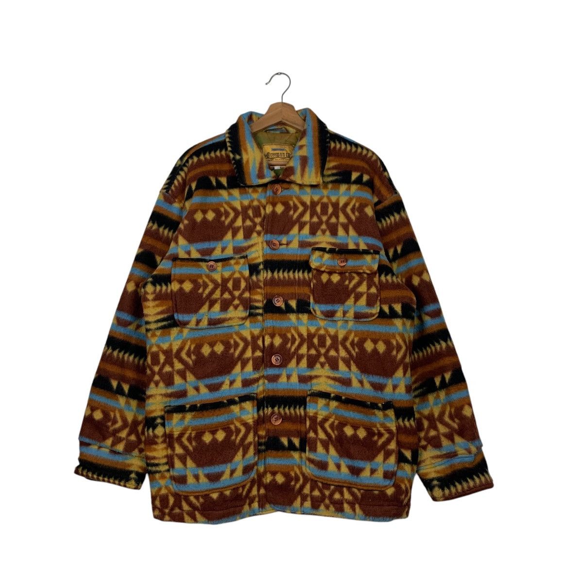 Freeman Vintage FREEMAN CO. Native Design Buttoned Jacket #2738-C123 Size US L / EU 52-54 / 3 - 1 Thumbnail