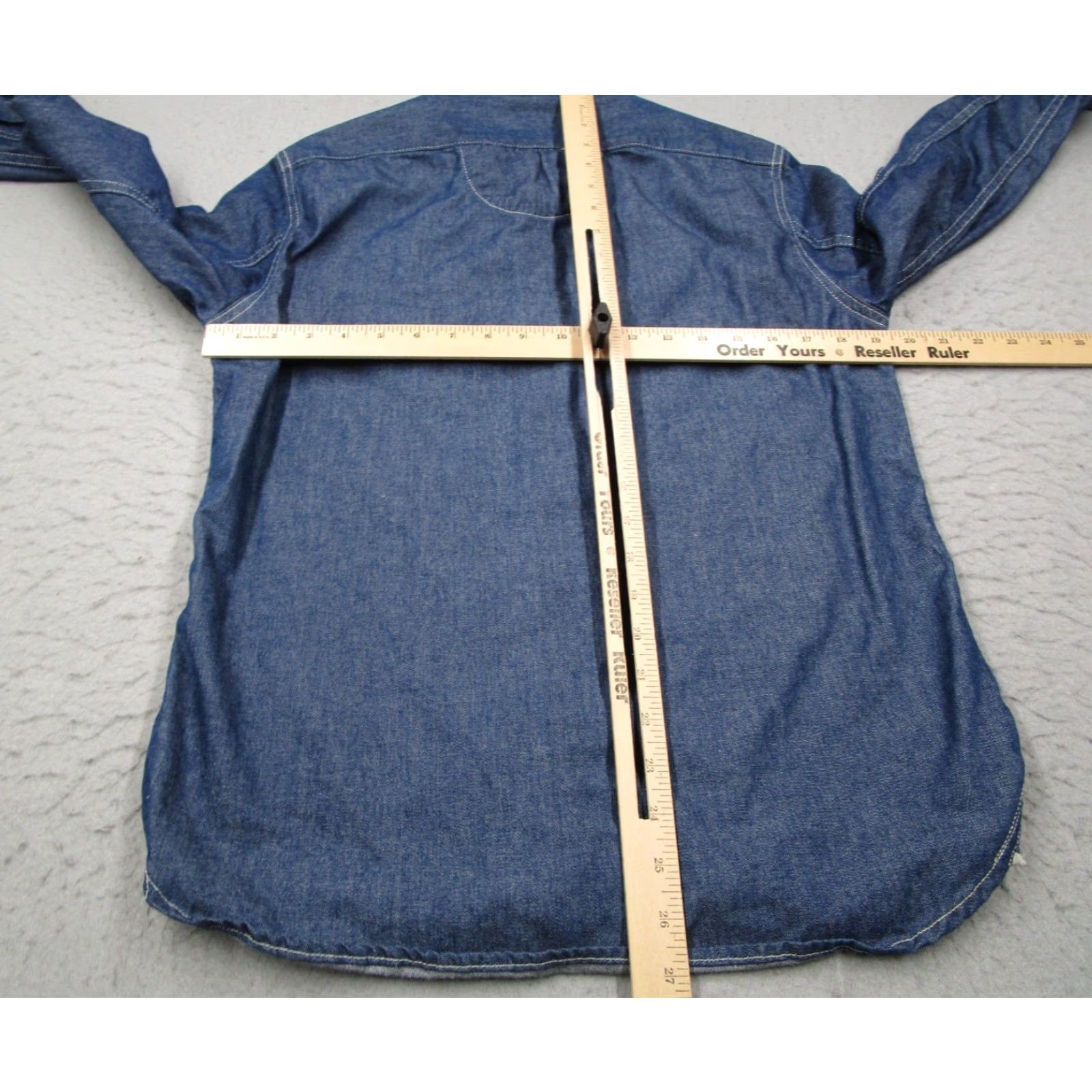 United Arrows United Arrows Shirt Mens Medium Blue Denim Button Up Workwear Made in USA Size US M / EU 48-50 / 2 - 4 Thumbnail
