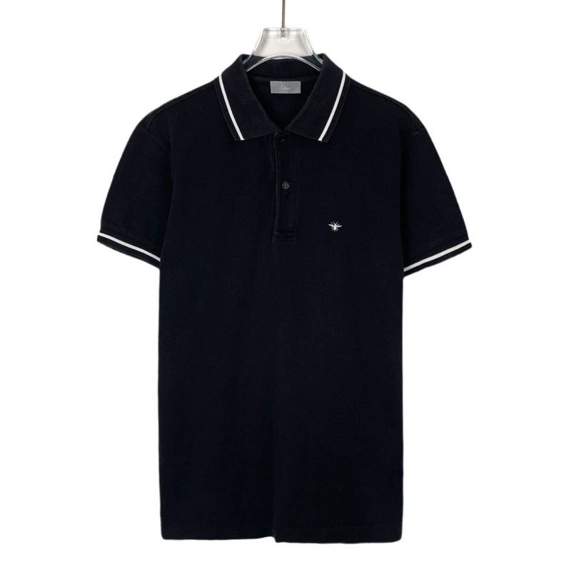 Dior Dior Black logo bee embroidery lapel cotton short-sleeved P Size US M / EU 48-50 / 2 - 1 Thumbnail