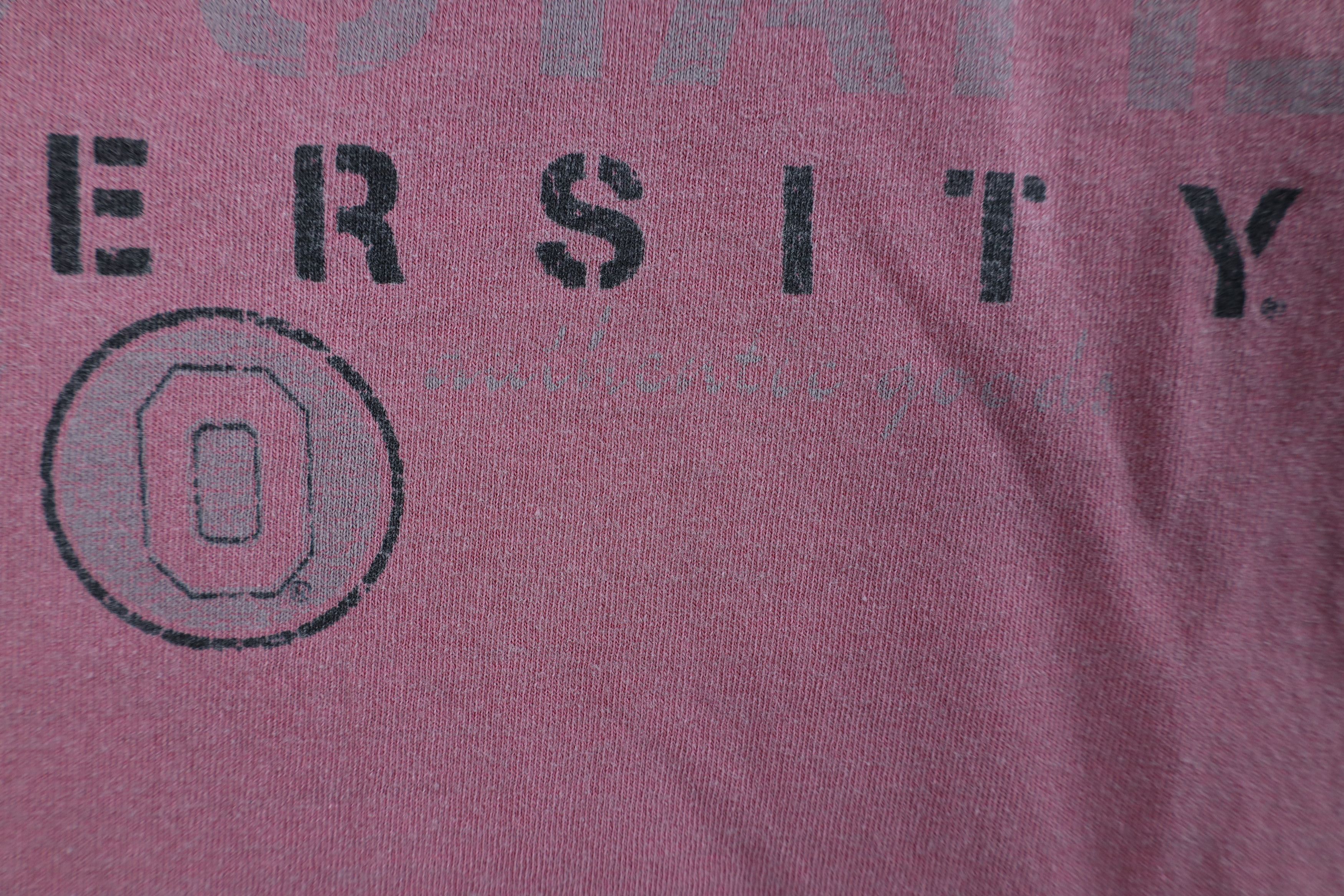 Vintage Vintage 90s Stonewash State University Short Sleeve T-Shirt Size US XL / EU 56 / 4 - 6 Thumbnail