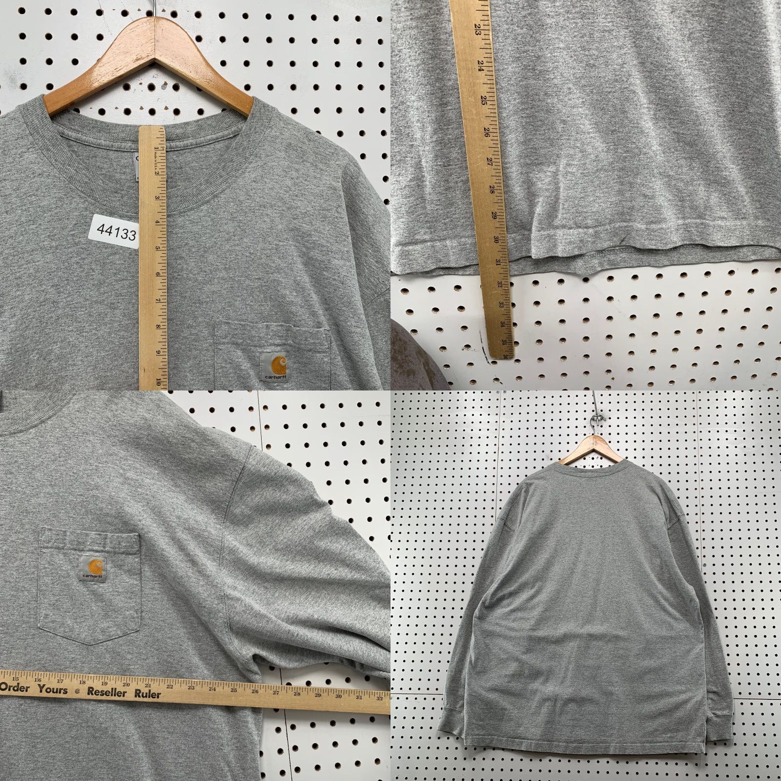 Carhartt Carhartt Pocket Long Sleeve Shirt Mens 2XL Gray Work Wear Cotton Knit Crew Neck with Pockets Mens 2XL Gray Carhartt Shirt Size US XXL / EU 58 / 5 - 8 Thumbnail