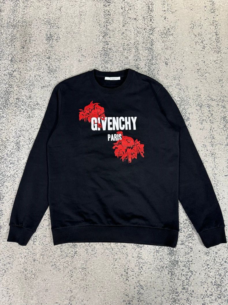 Givenchy Givenchy Rose Classic Print Logo Hoodie Size US M / EU 48-50 / 2 - 1 Thumbnail