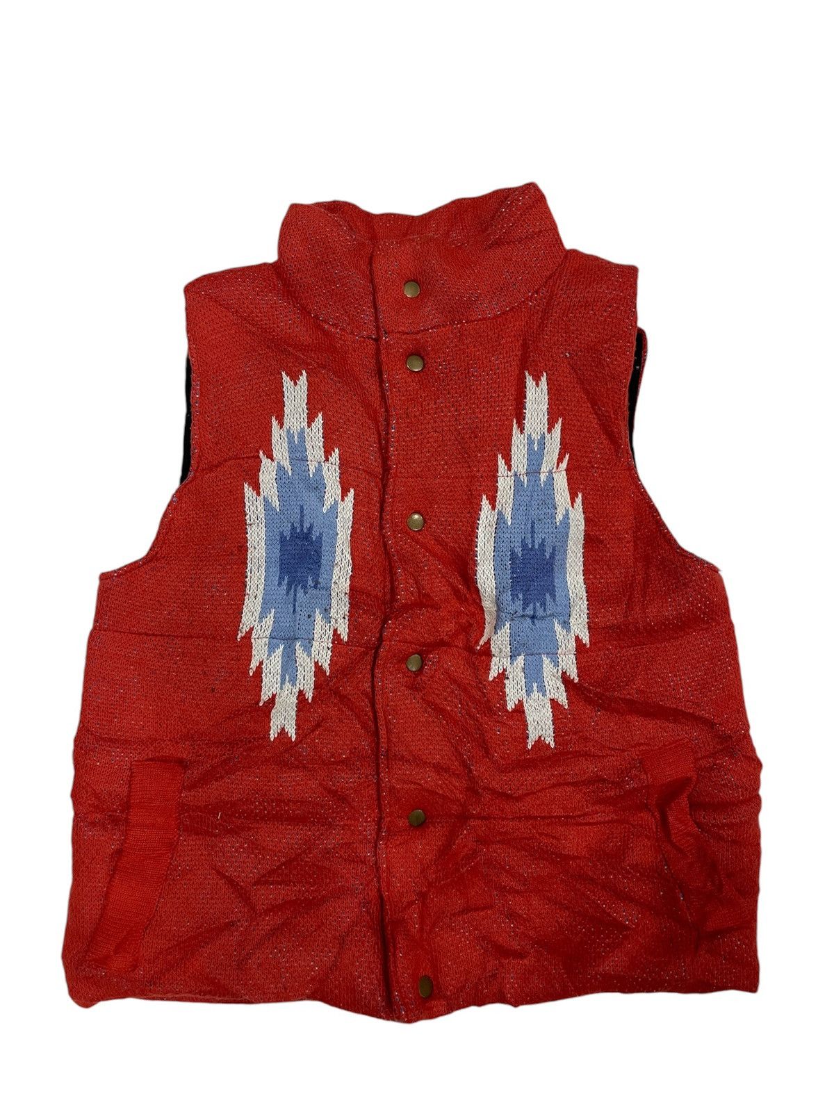 Japanese Brand Rodeo Crowns Japan Navajo Chimayo Sleeveless knitwear jacket Size US M / EU 48-50 / 2 - 1 Thumbnail
