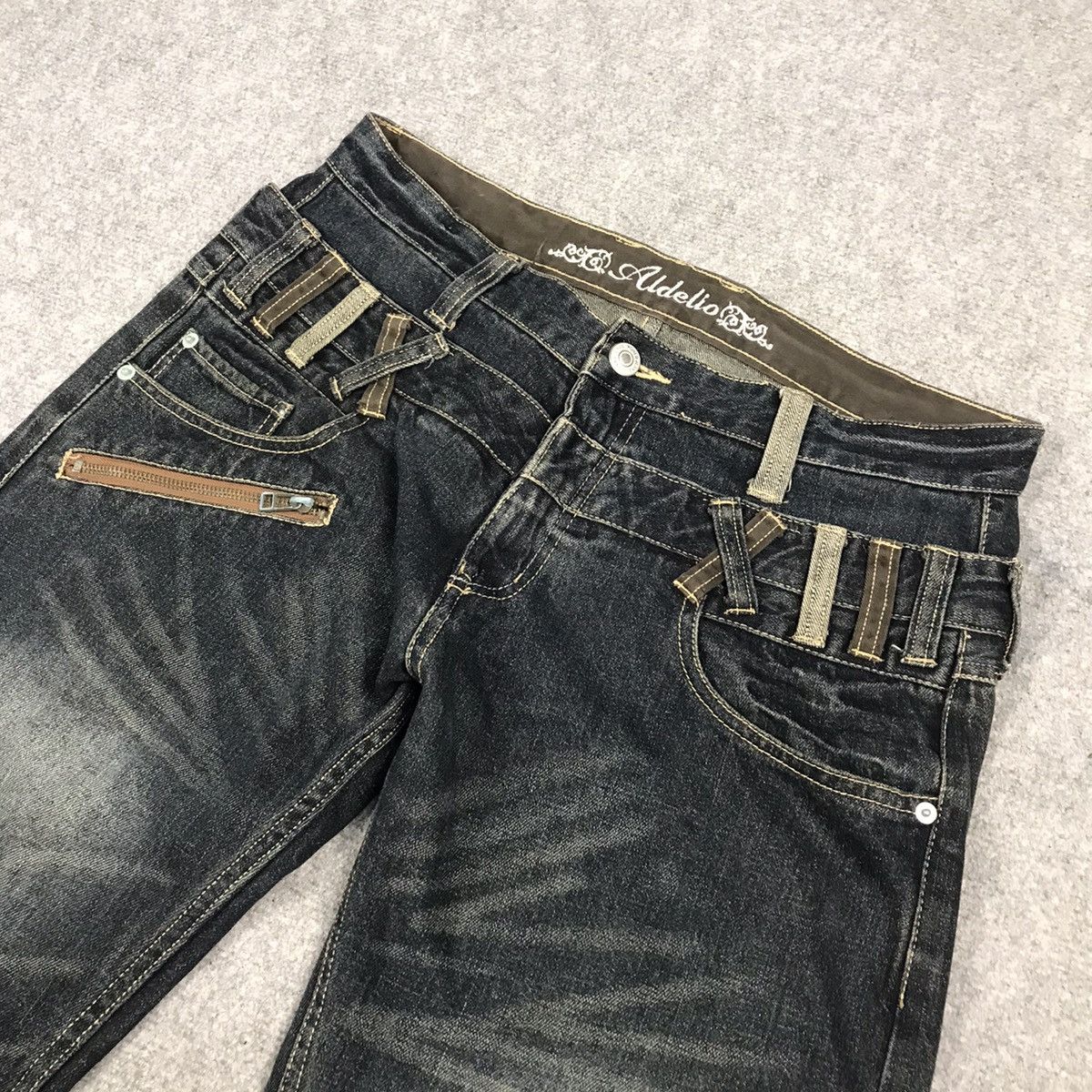 If Six Was Nine × Japanese Brand × Le Grande Bleu (L.G.B.) DOUBLE WAIST JAPANESE STYLE ALDELIO DENIM PANTS Size US 32 / EU 48 - 5 Thumbnail