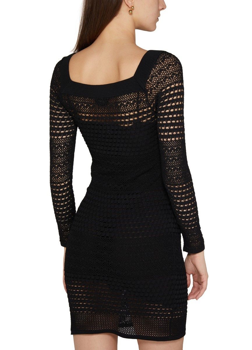 Tom Ford o1w1db10525 ACK420 Lace Mini Dress in Black Size M / US 6-8 / IT 42-44 - 4 Thumbnail