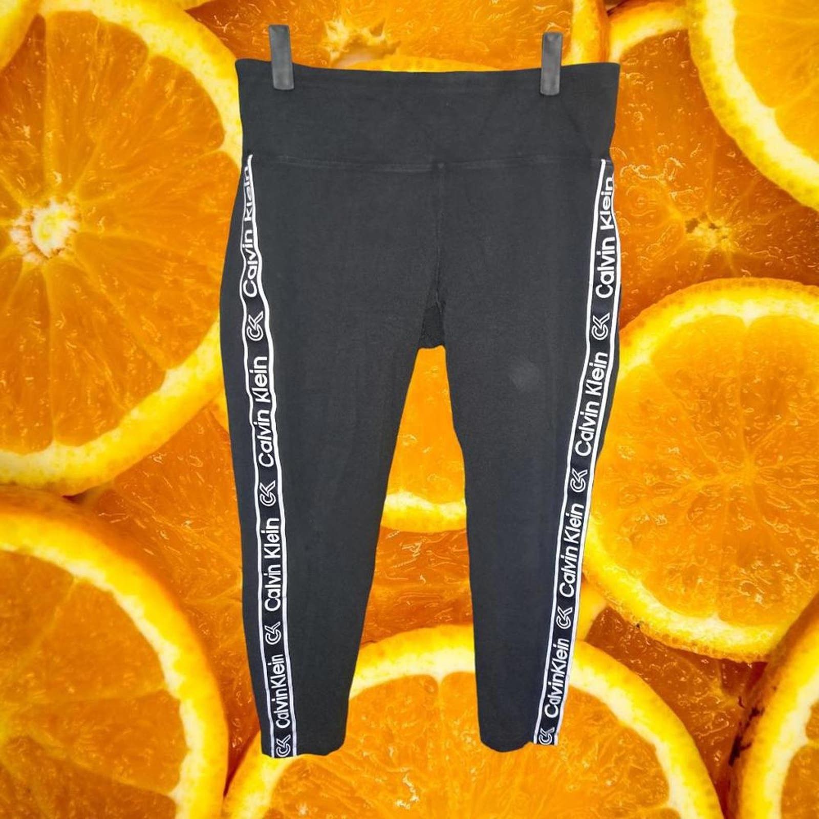 Calvin Klein Calvin Klein Black Leggings Calvin Klein Down‎ the Side Size 32" / US 10 / IT 46 - 2 Thumbnail