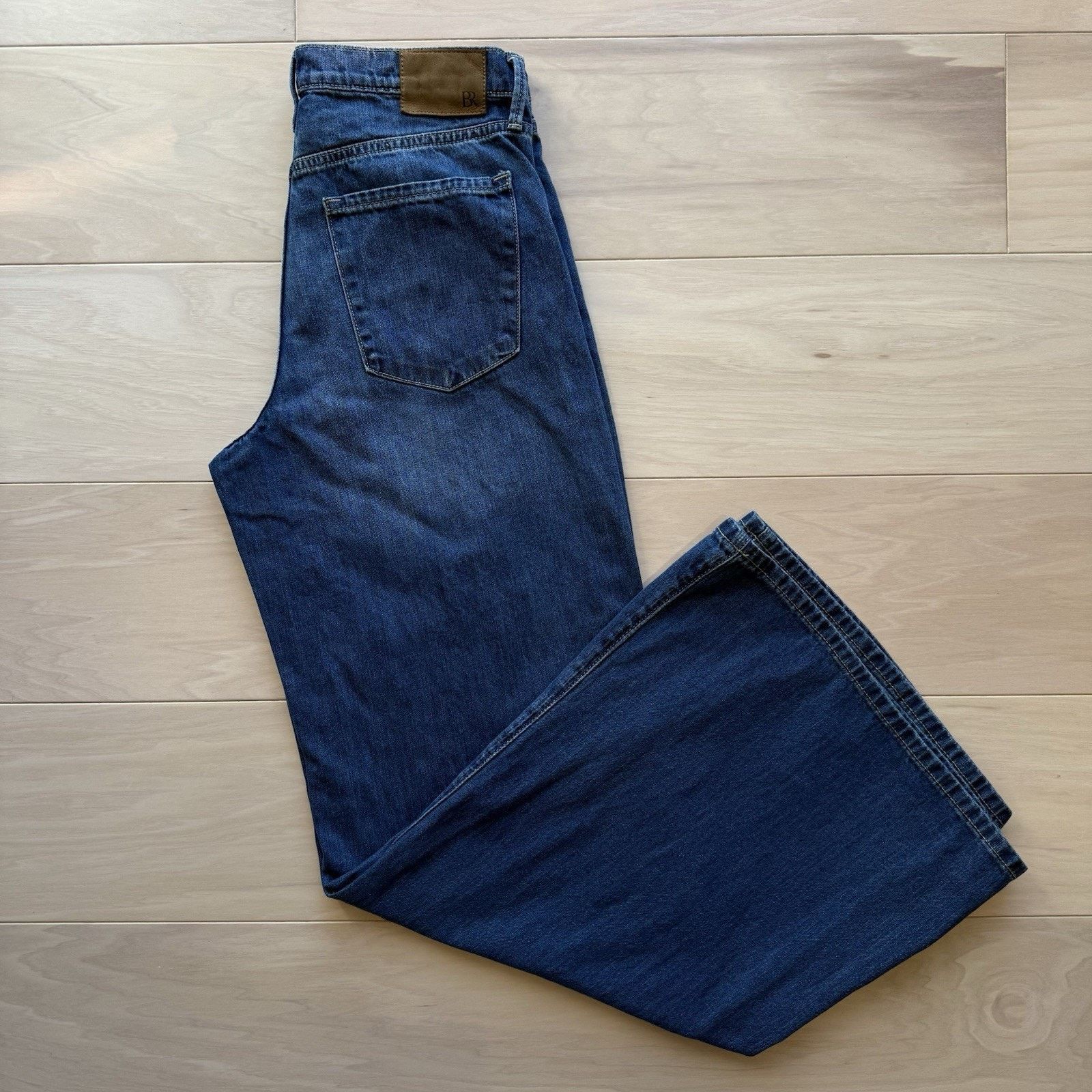 Banana Republic Banana Republic Puddle Jeans Women's 30 Blue Wide Leg Glam Size 30" / US 8 / IT 44 - 2 Thumbnail
