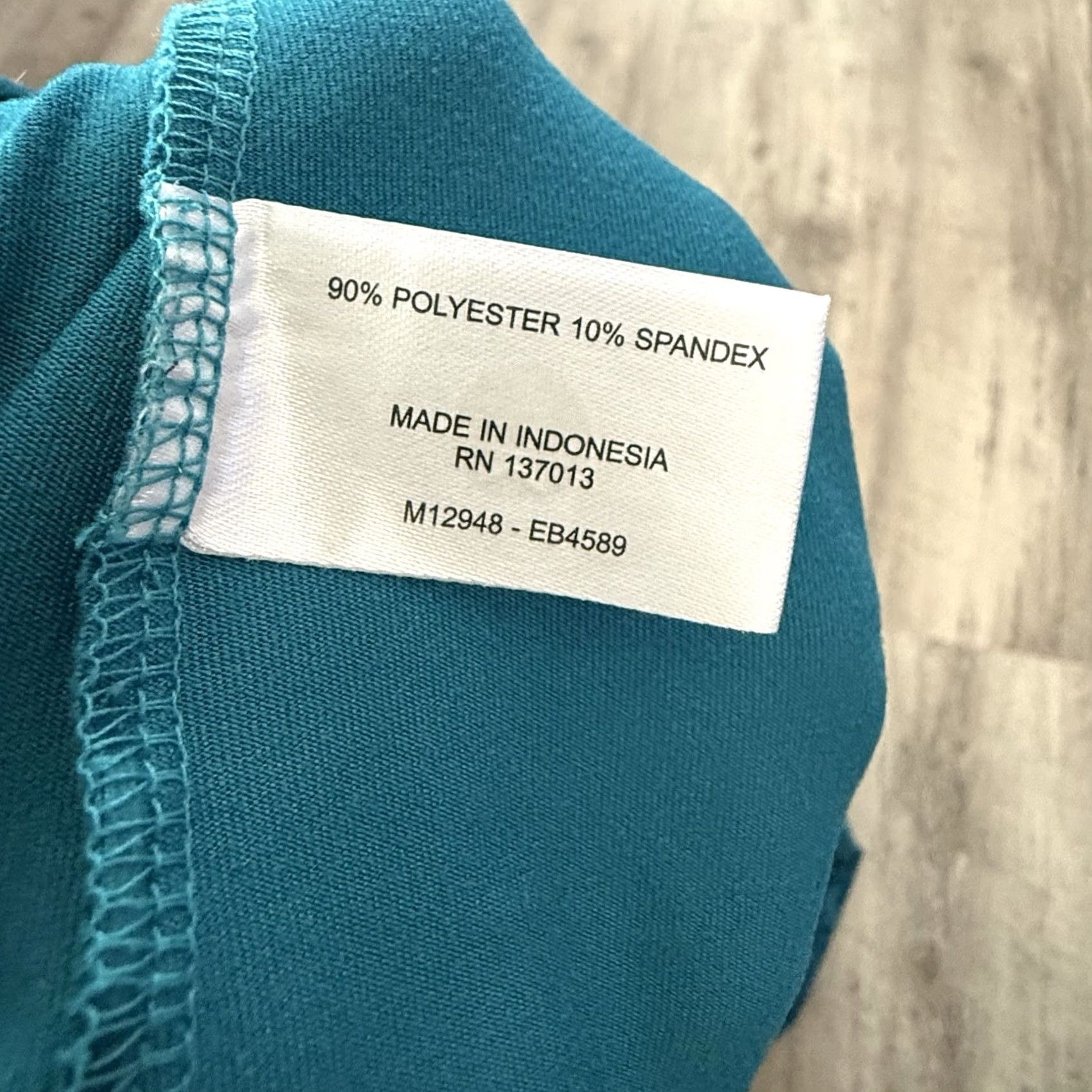 Eddie Bauer Eddie Bauer Womens Medium Teal Floral Top Pullover Activewear Stretch 1/4 Zip Size M / US 6-8 / IT 42-44 - 4 Thumbnail